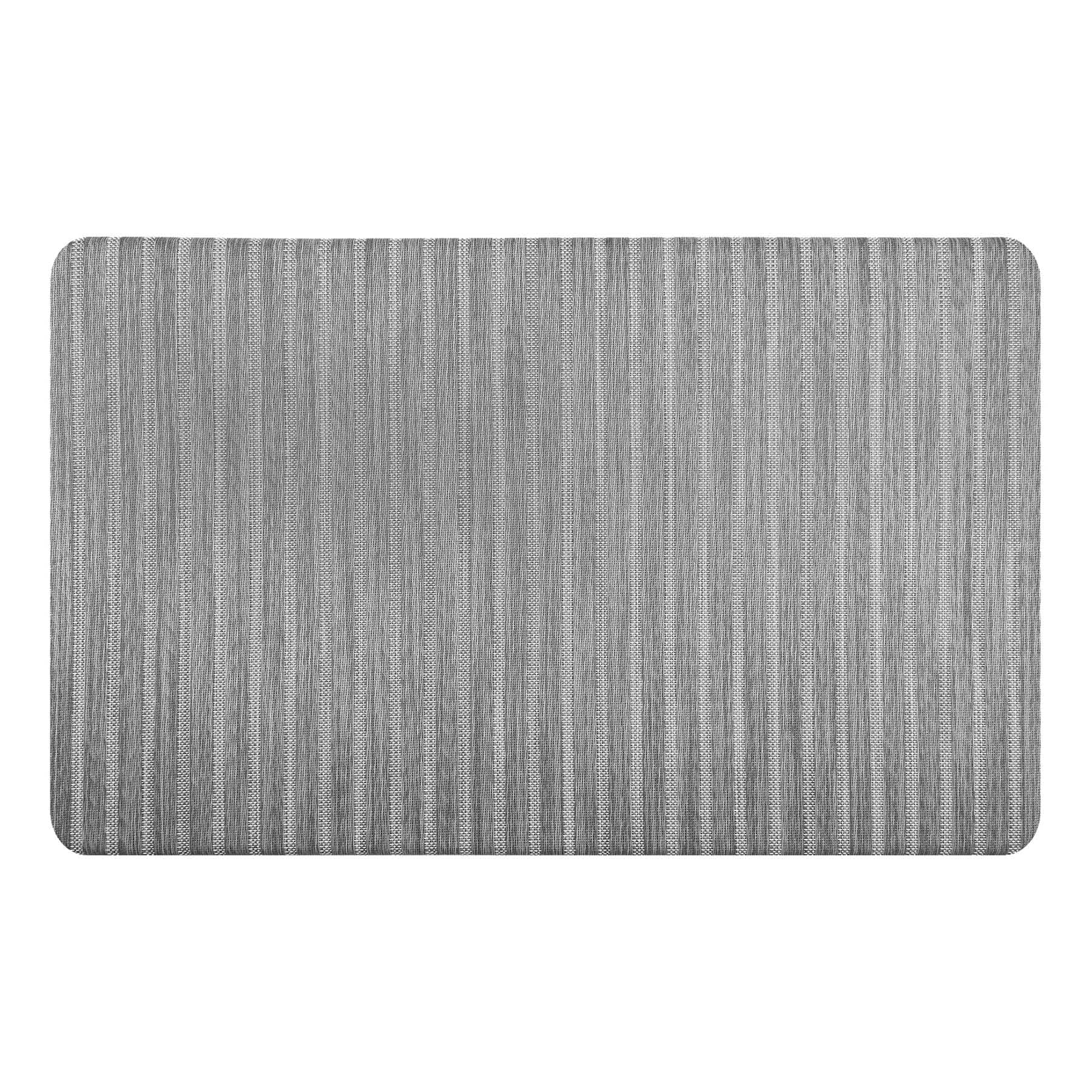 Bistro Forever Woven Grey Striped Antifatigue Mat, 20x39