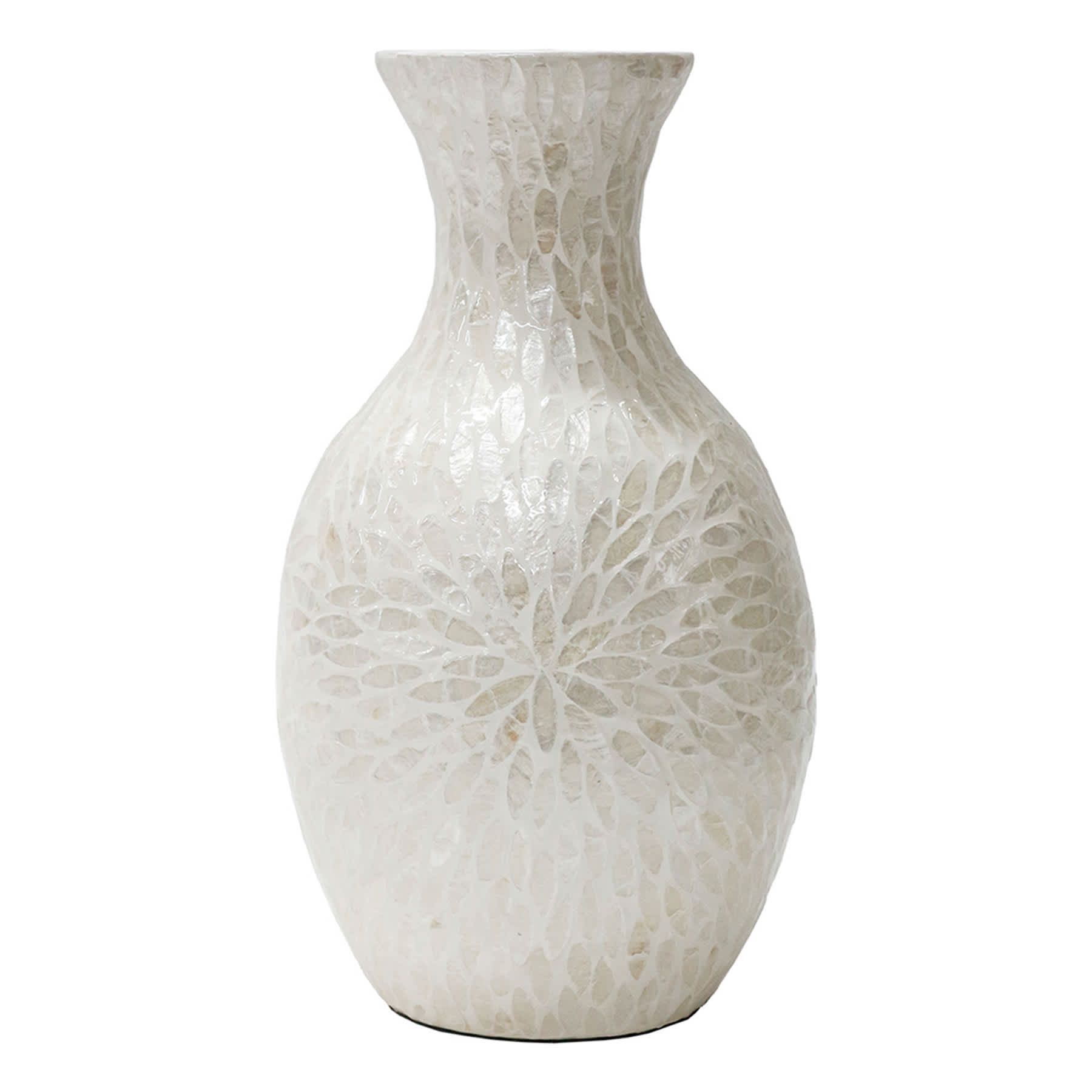 Solstice Ivory Capiz Vase, 15"