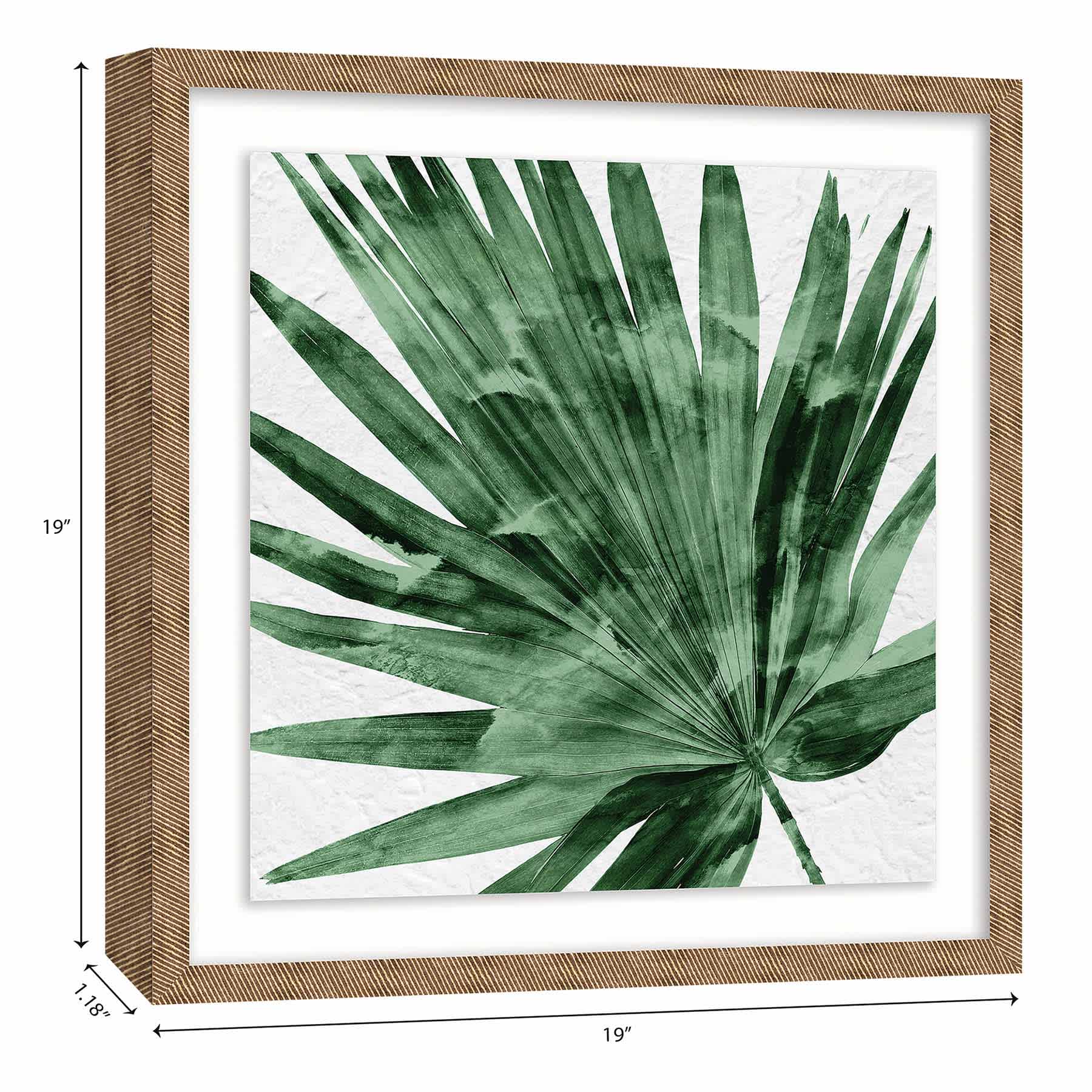 Glass Framed Palm Print Wall Art, 19"