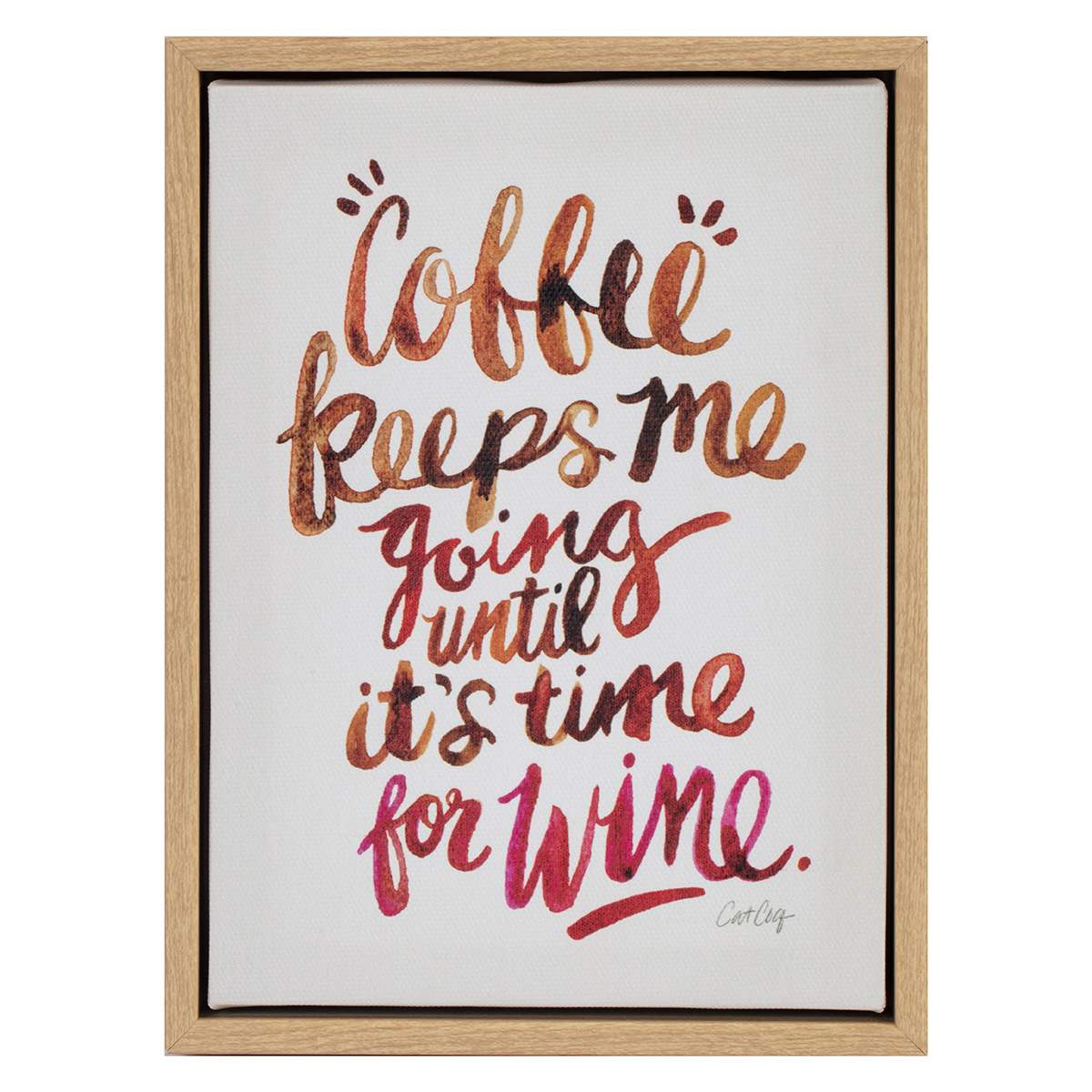 Coffee Keeps Me Going Framed Canvas, 6x8