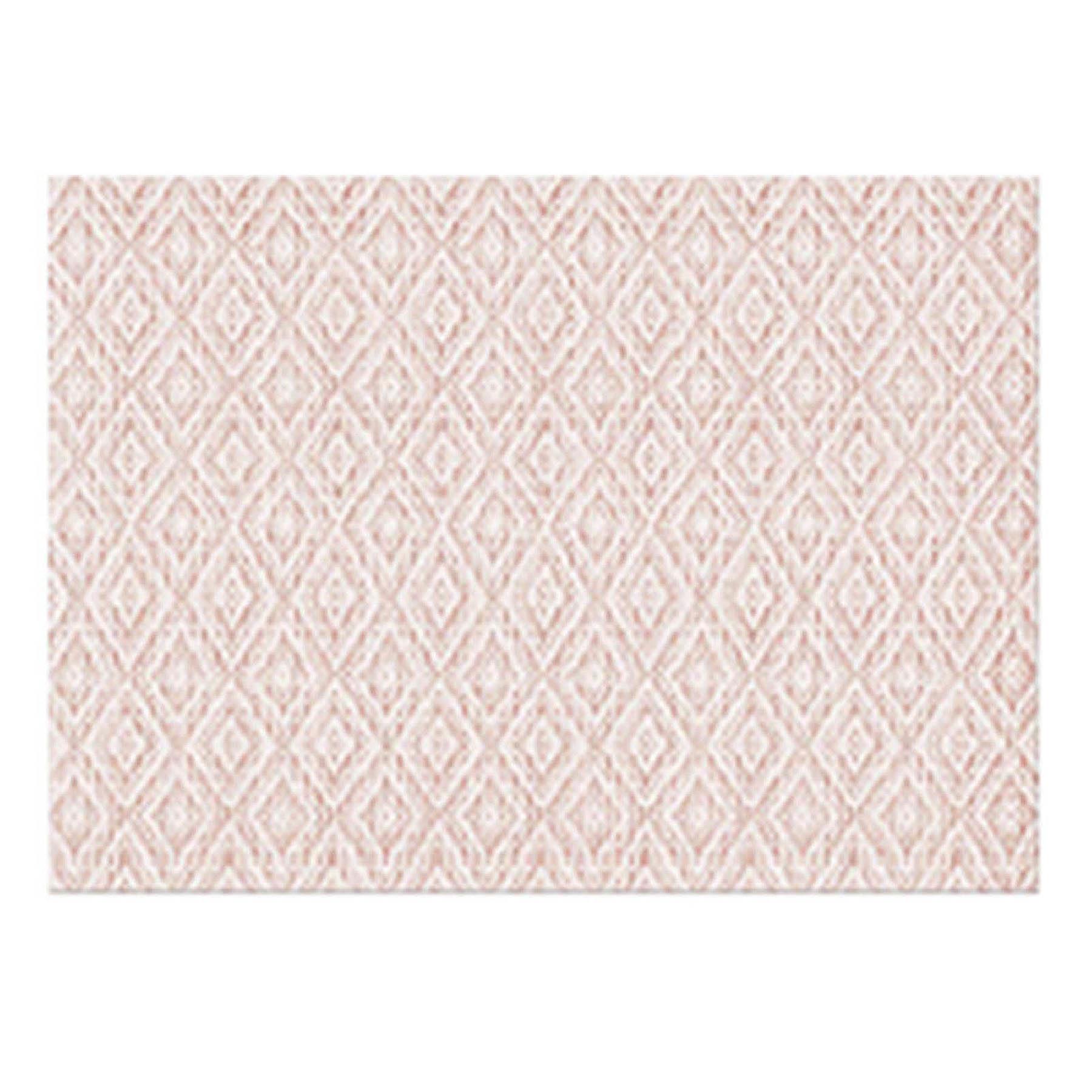 Set of 4 Coral Diamond Printed Ribbed Placemats, 13x18