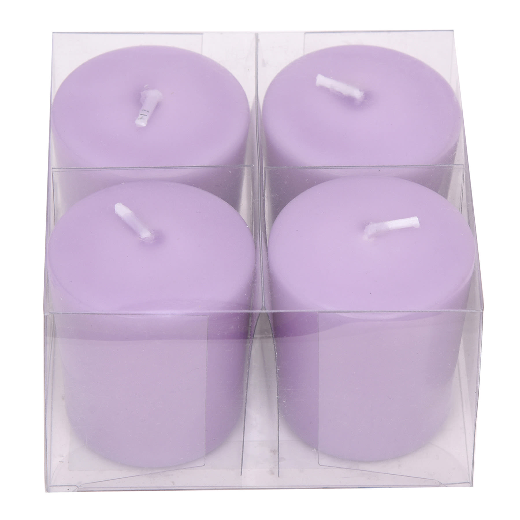 4-Pack Unscented Overdip Votive Candles, Purple