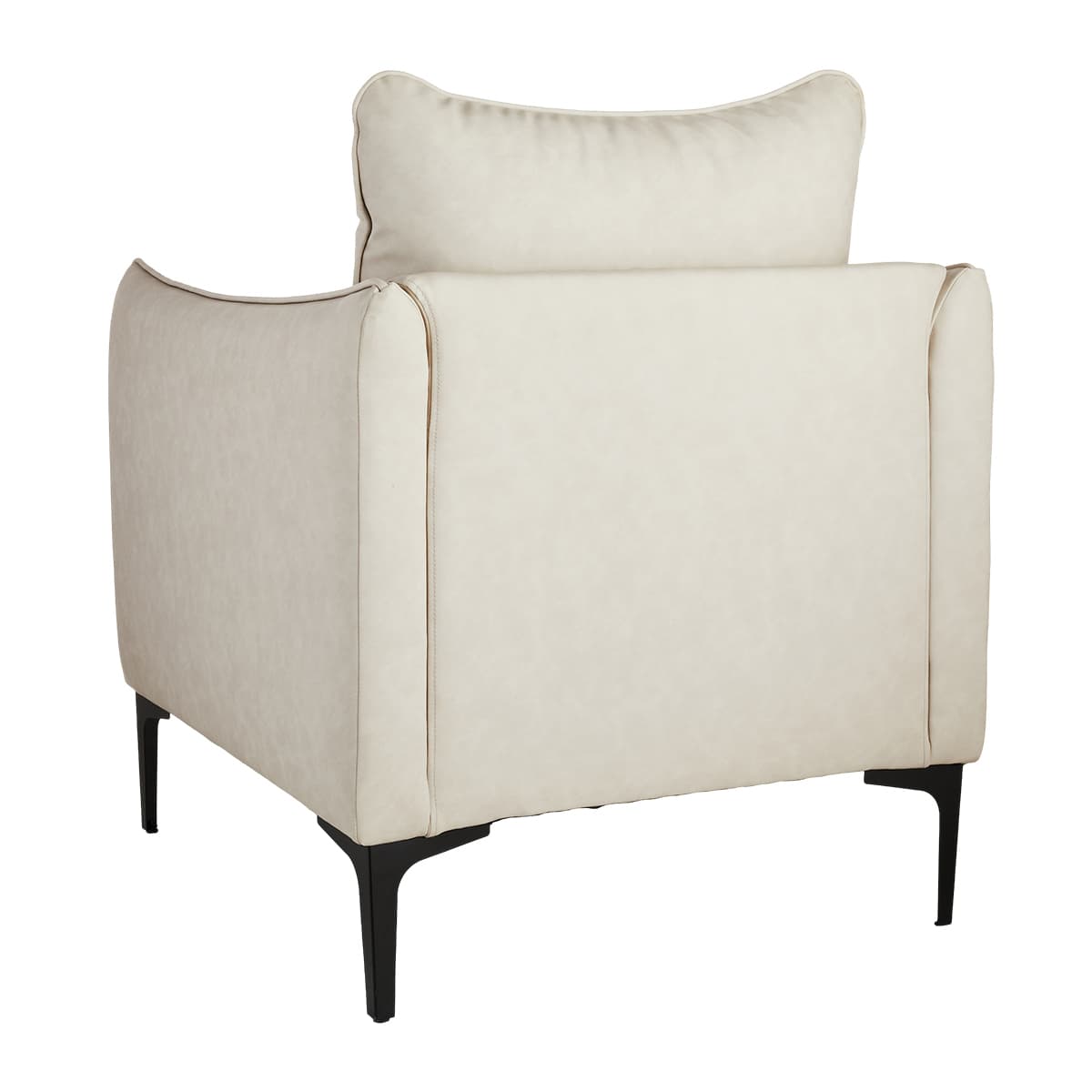 Crosby St. Ryan Faux Leather Accent Chair, Grey Leather