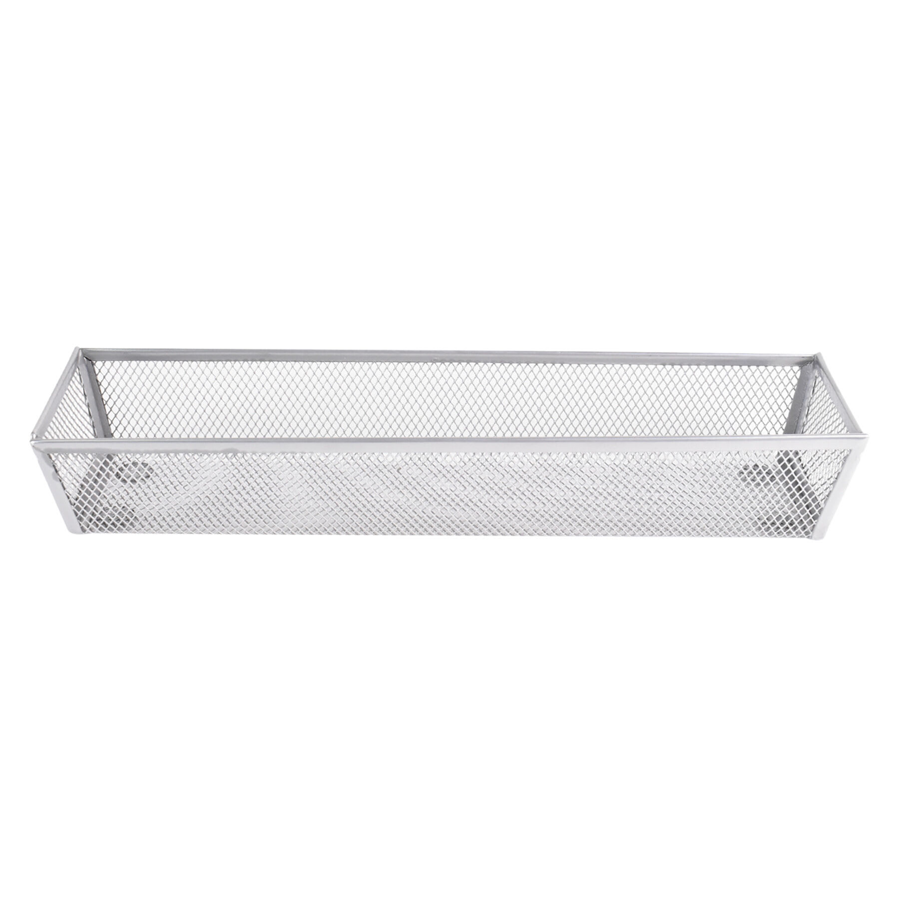Silver Metal Mesh Organizer Drawer, 3x12