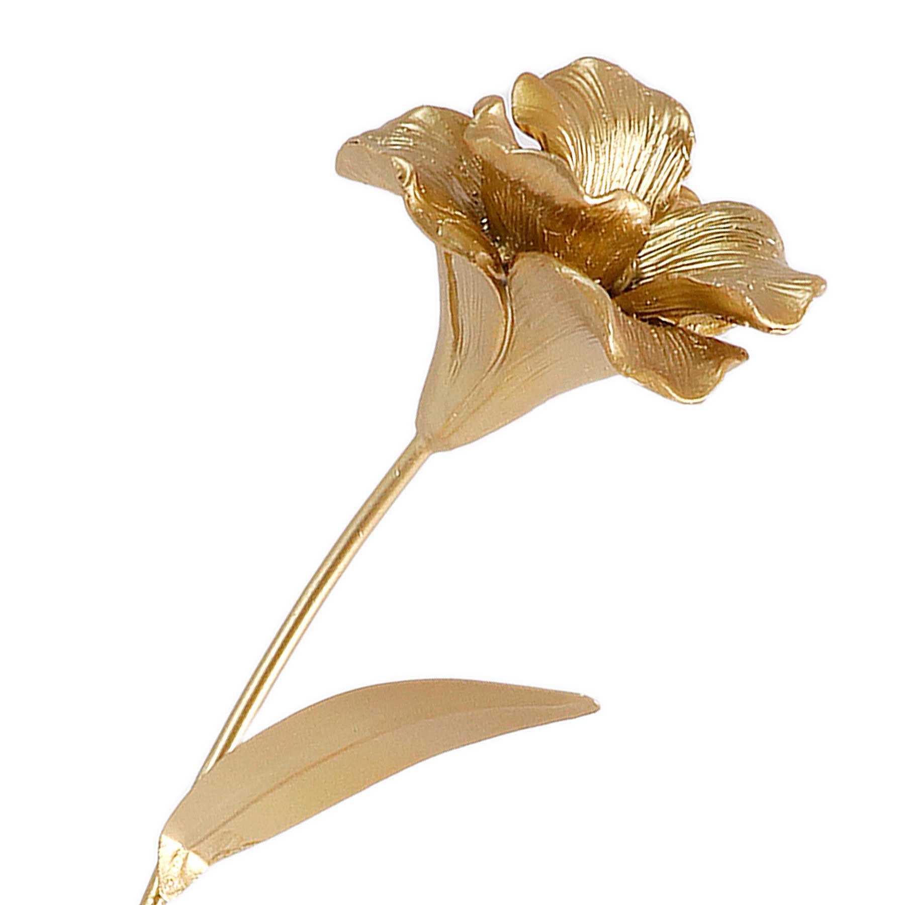 Providence Gold & White Floral Figurine, 11"