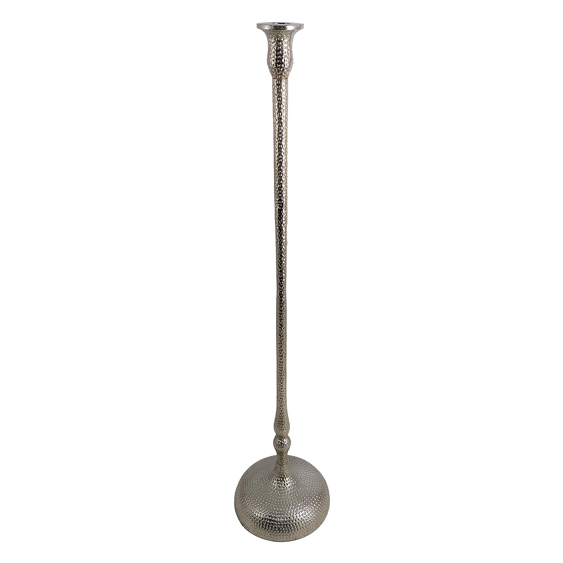 Silver Cast Taper Candleholder, 28"