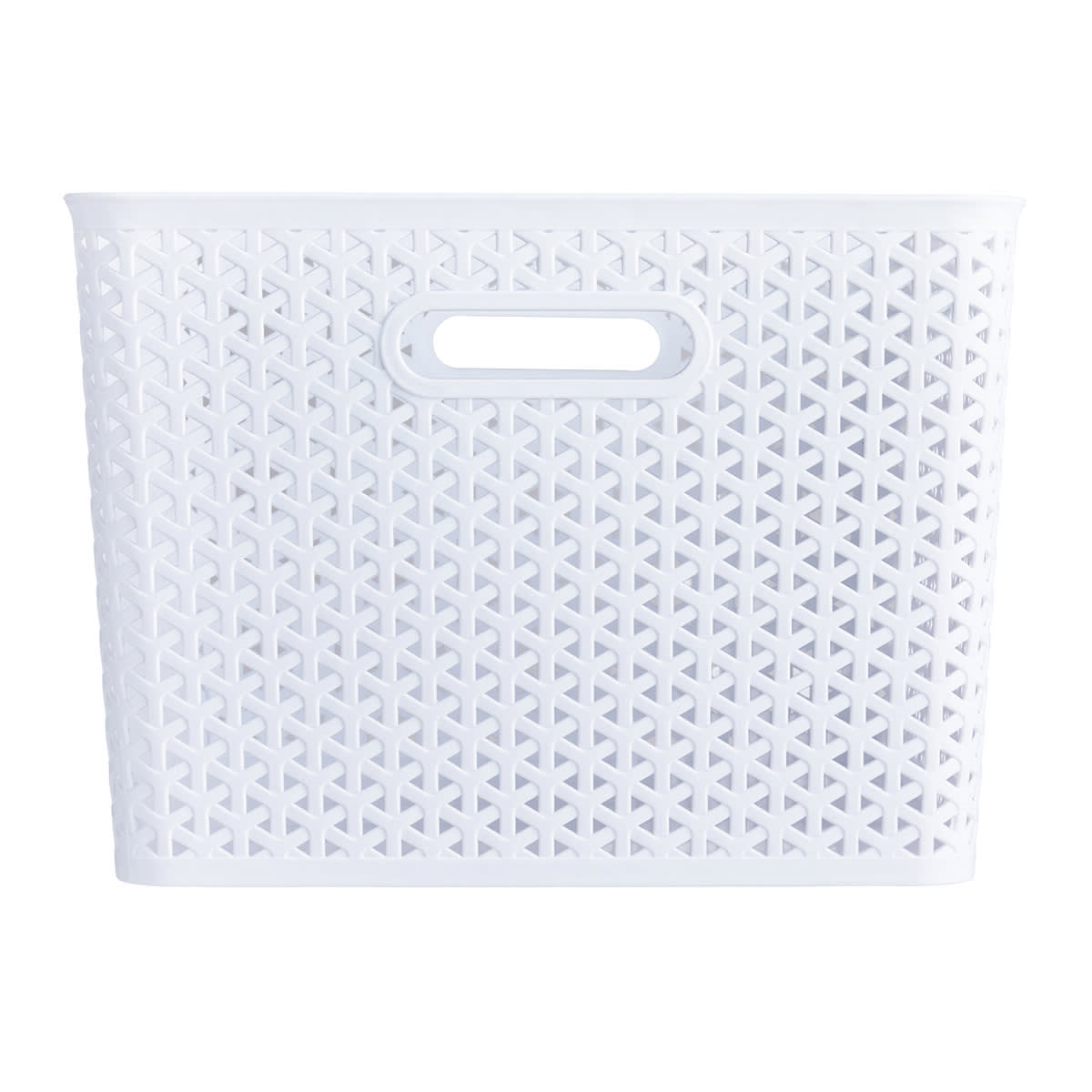 White Y-Weave Storage Basket, Large