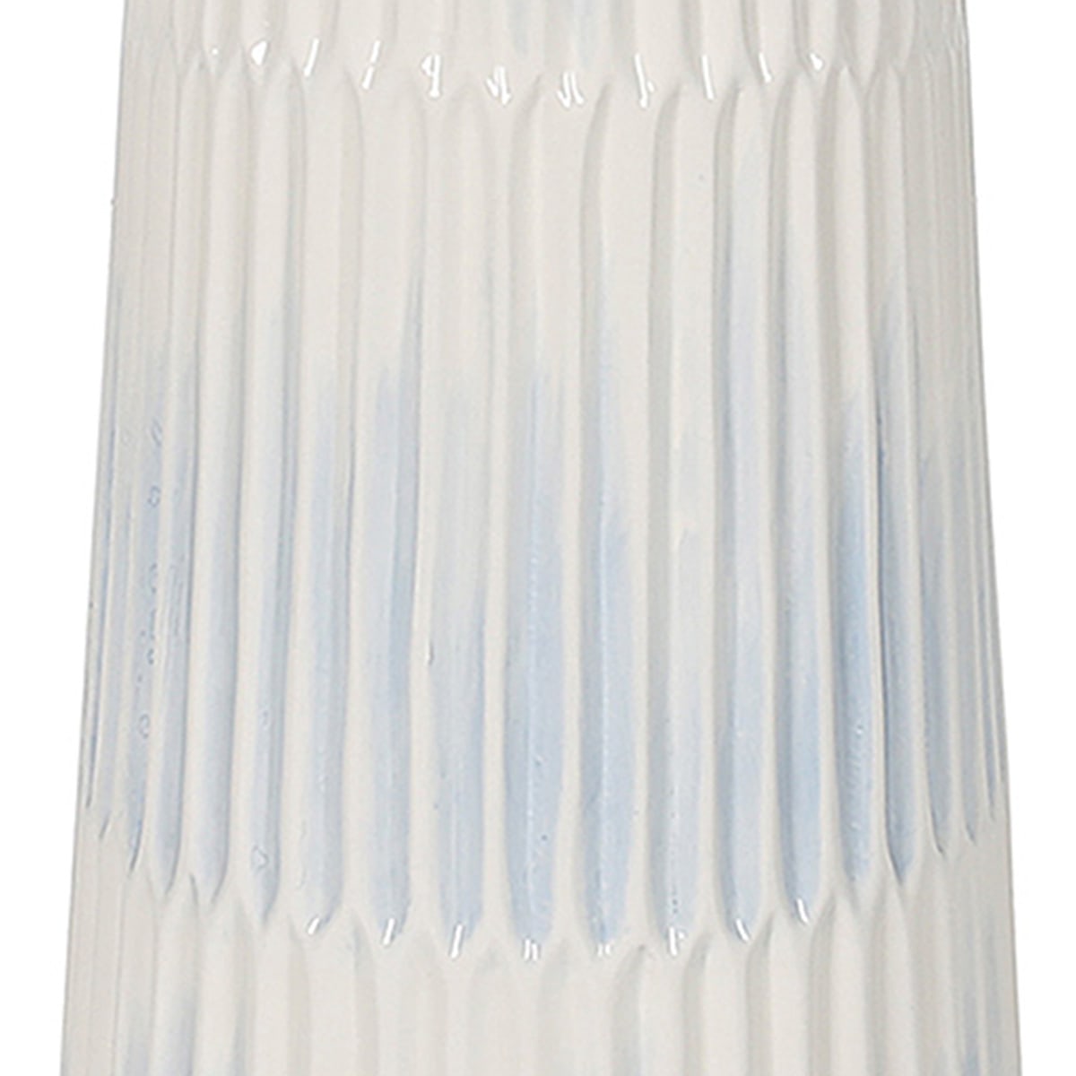Light Blue White Shibori Vase, 16"