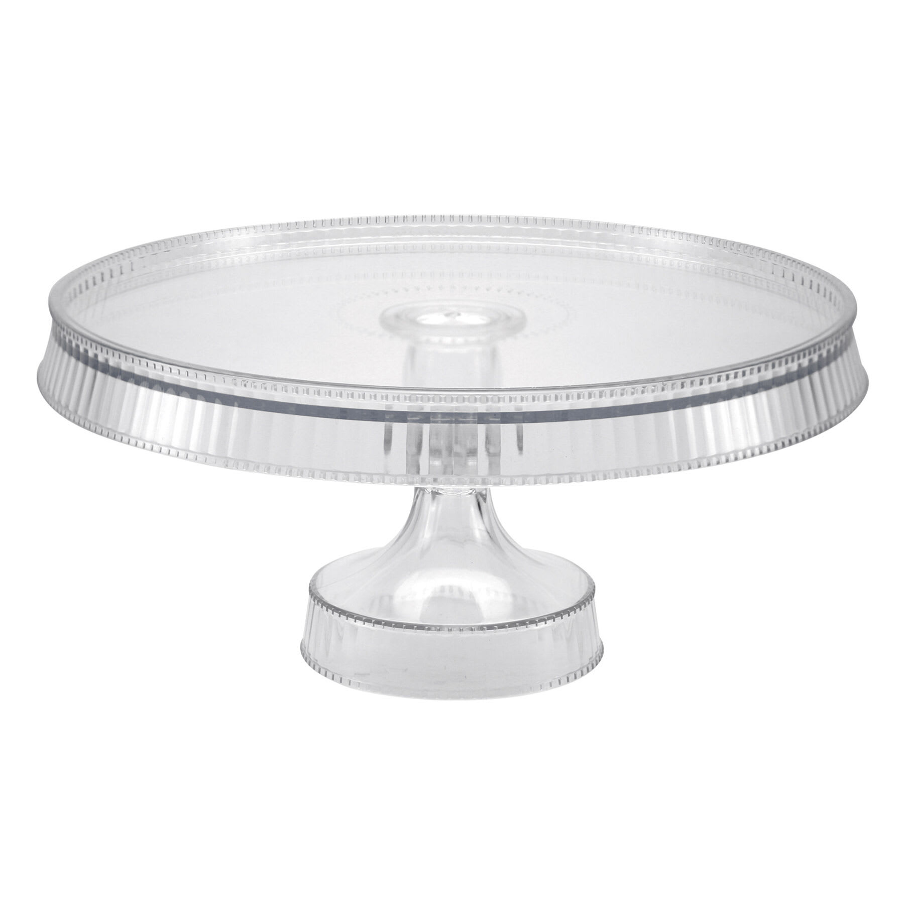 Lillian Table Settings Clear Plastic Cake Stand, 10.5"