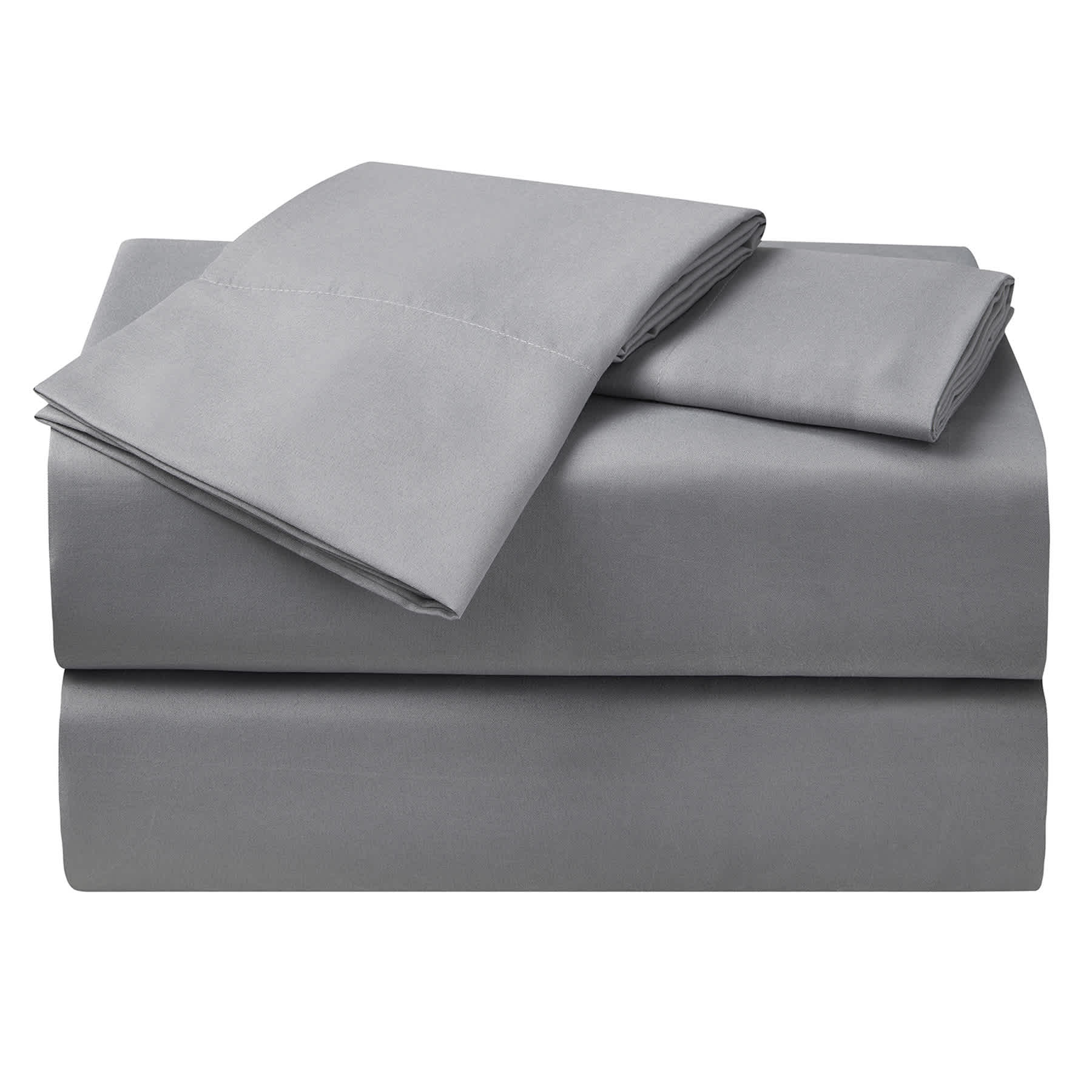 4-Piece Dark Grey Cooling Microfiber Sheet Set, King