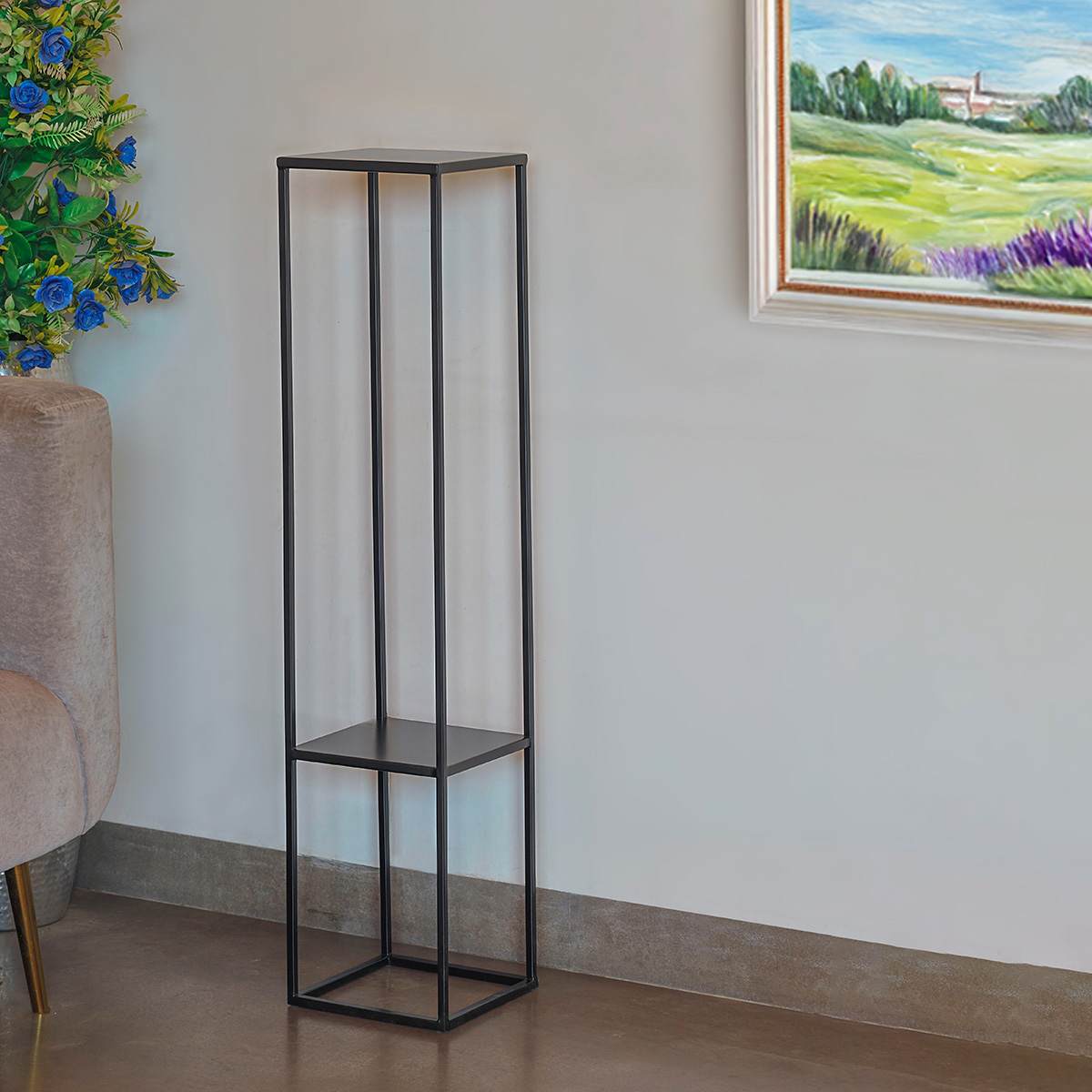 Black Iron Metal Riser, 40"