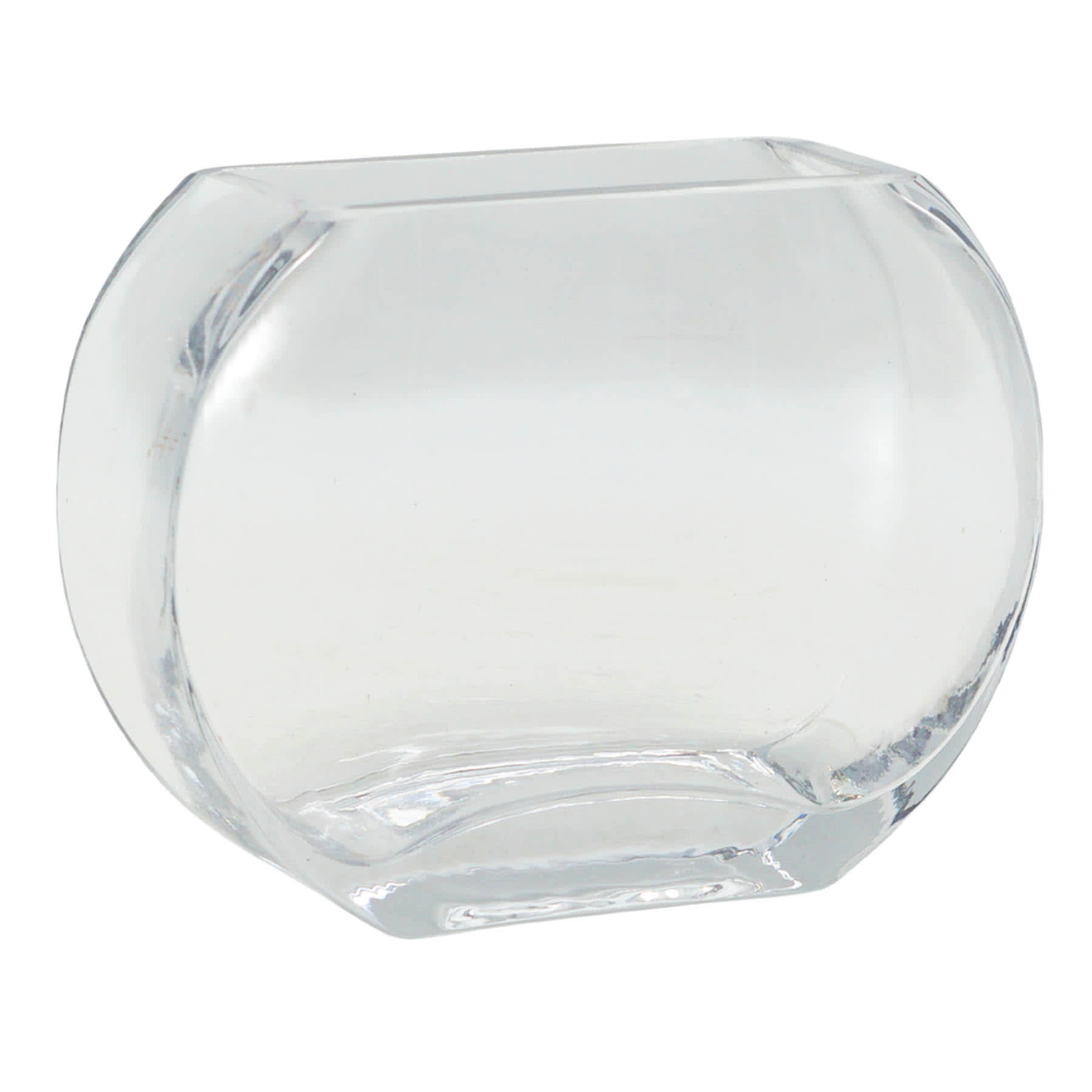 Flat Glass Vase, 5"