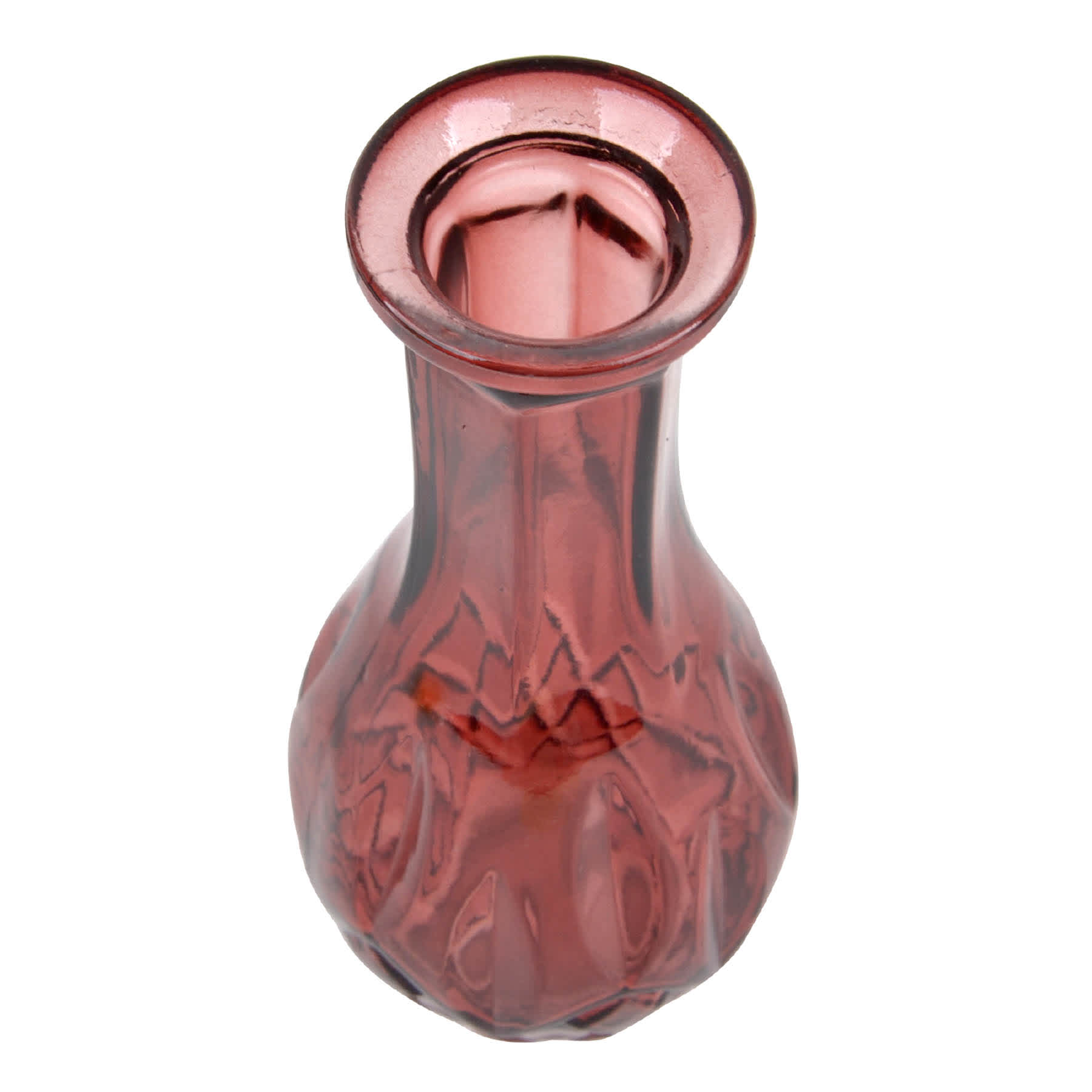 Red Glass Bud Vase, 6.5"