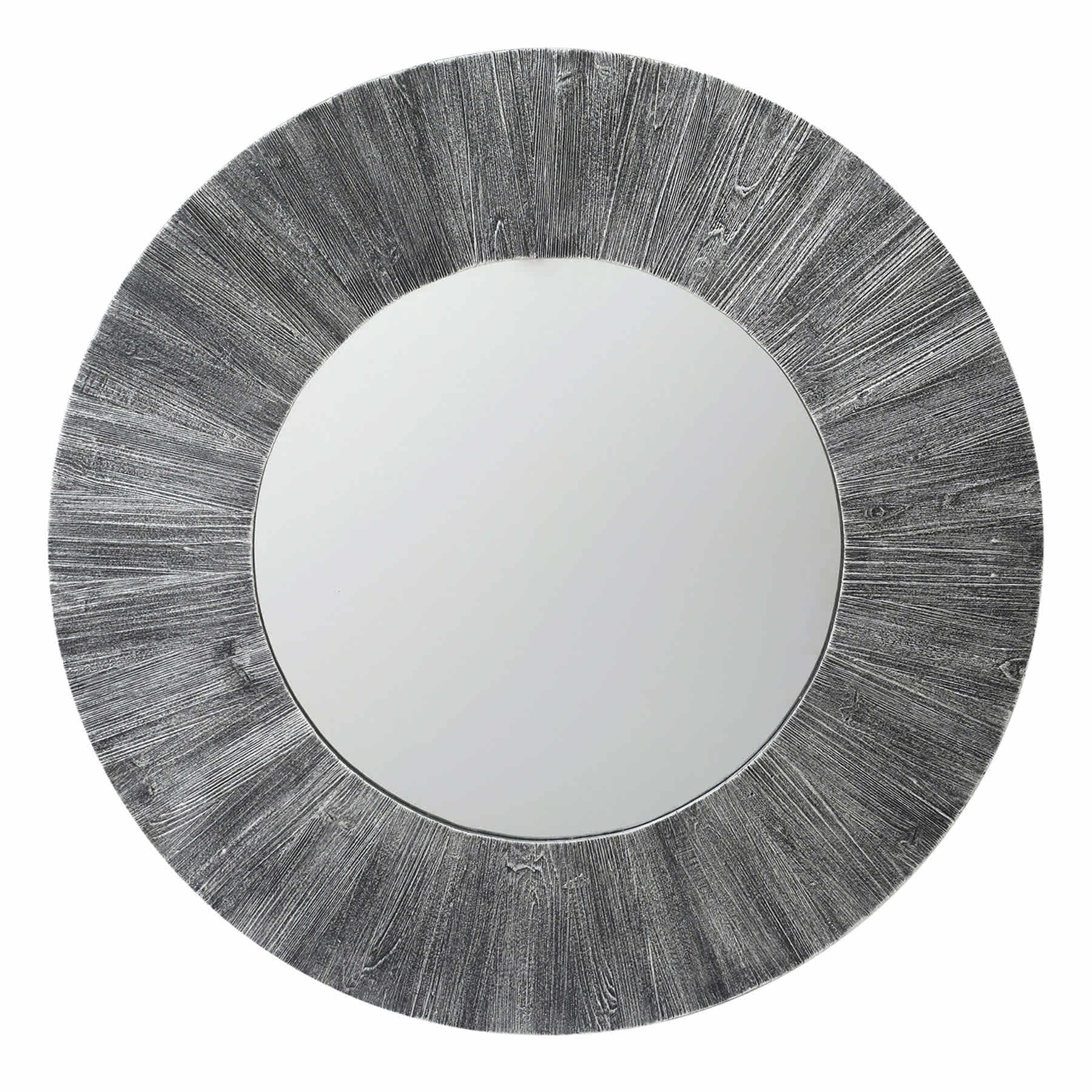 Ty Pennington Black Round Wall Mirror, 34"