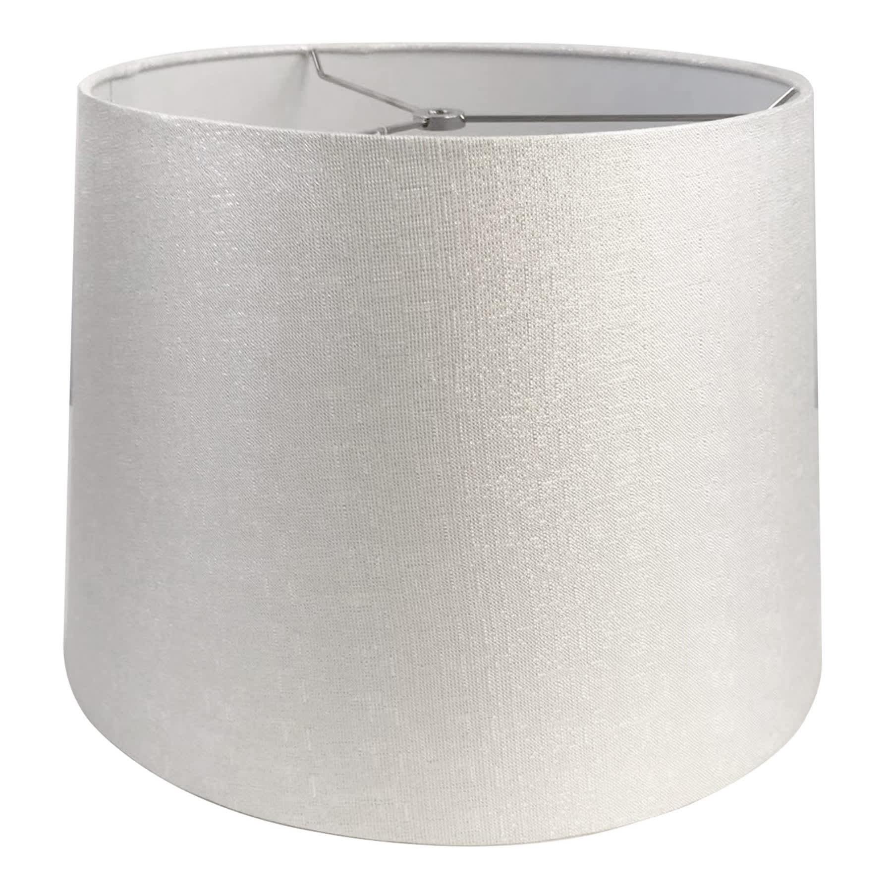 White Shimmer Tapered Drum Medium Table Lamp Shade, 12x14x10