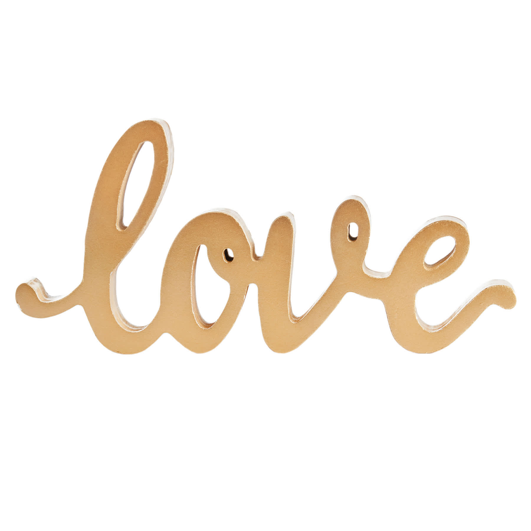 Gold Love Cutout Table Sign, 10x5