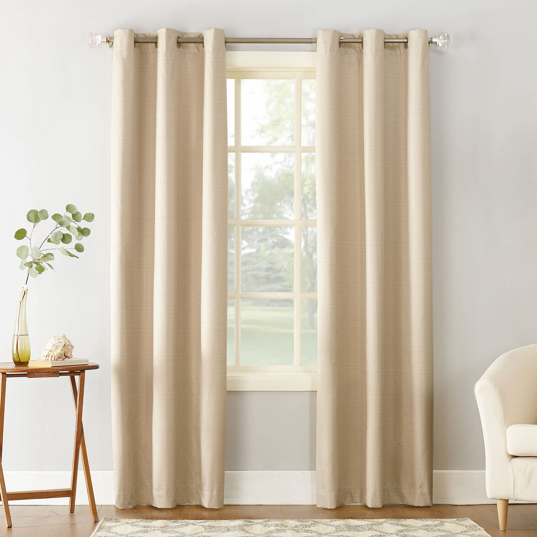 Tremont Linen Room Darkening Curtain Panel, 63"
