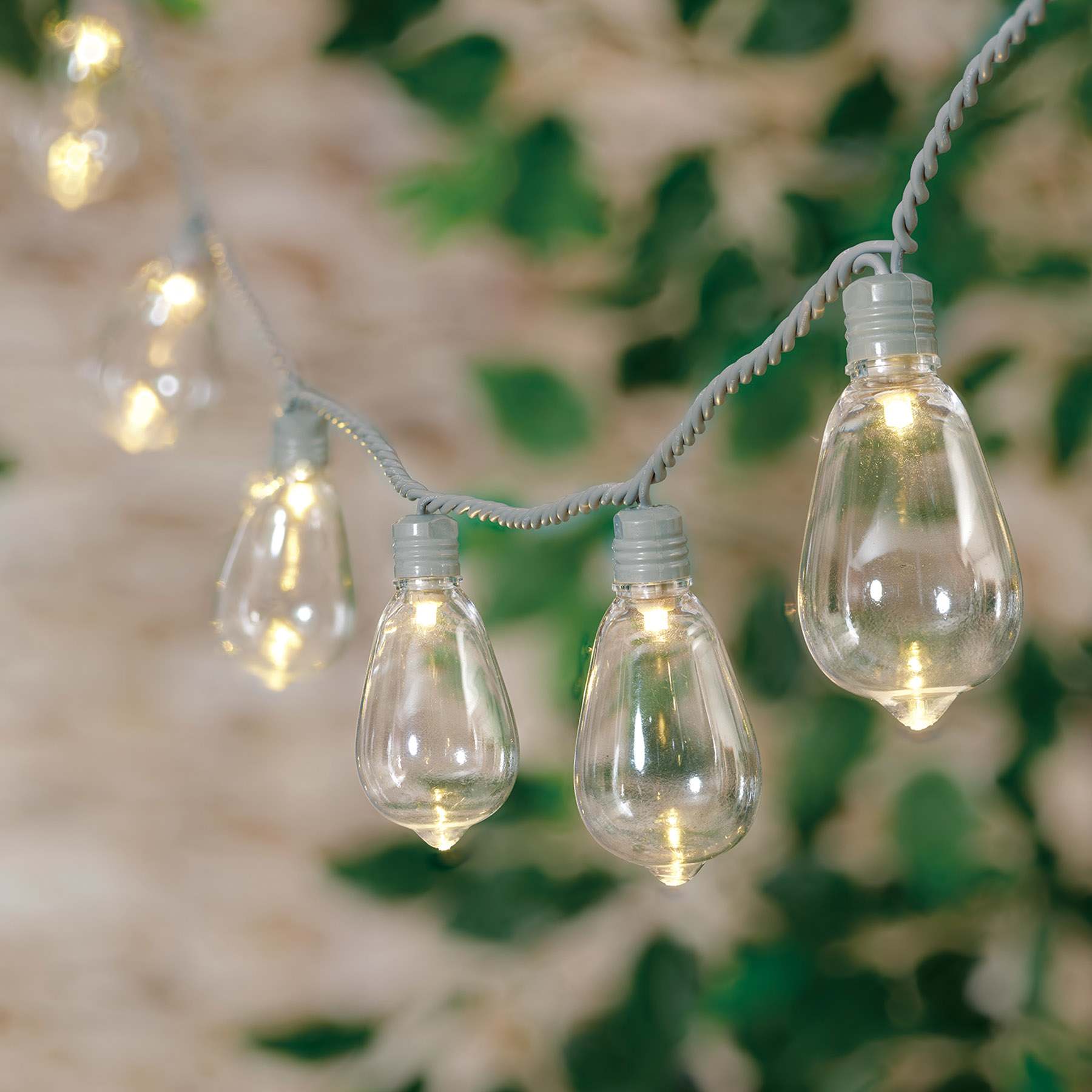 30-Count LED Edison String Lights with Grey Wire