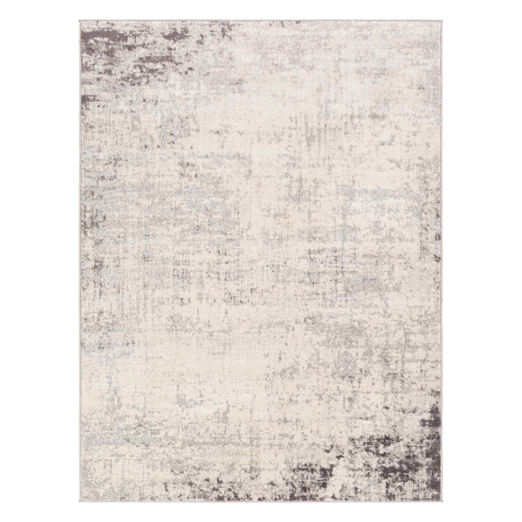 (D498) Crosby St. Roma Grey Abstract Area Rug, 5x7