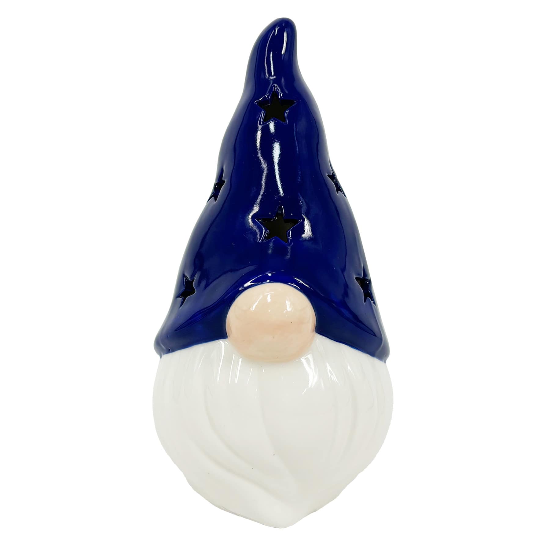 Blue Ceramic Gnome, 5.5"