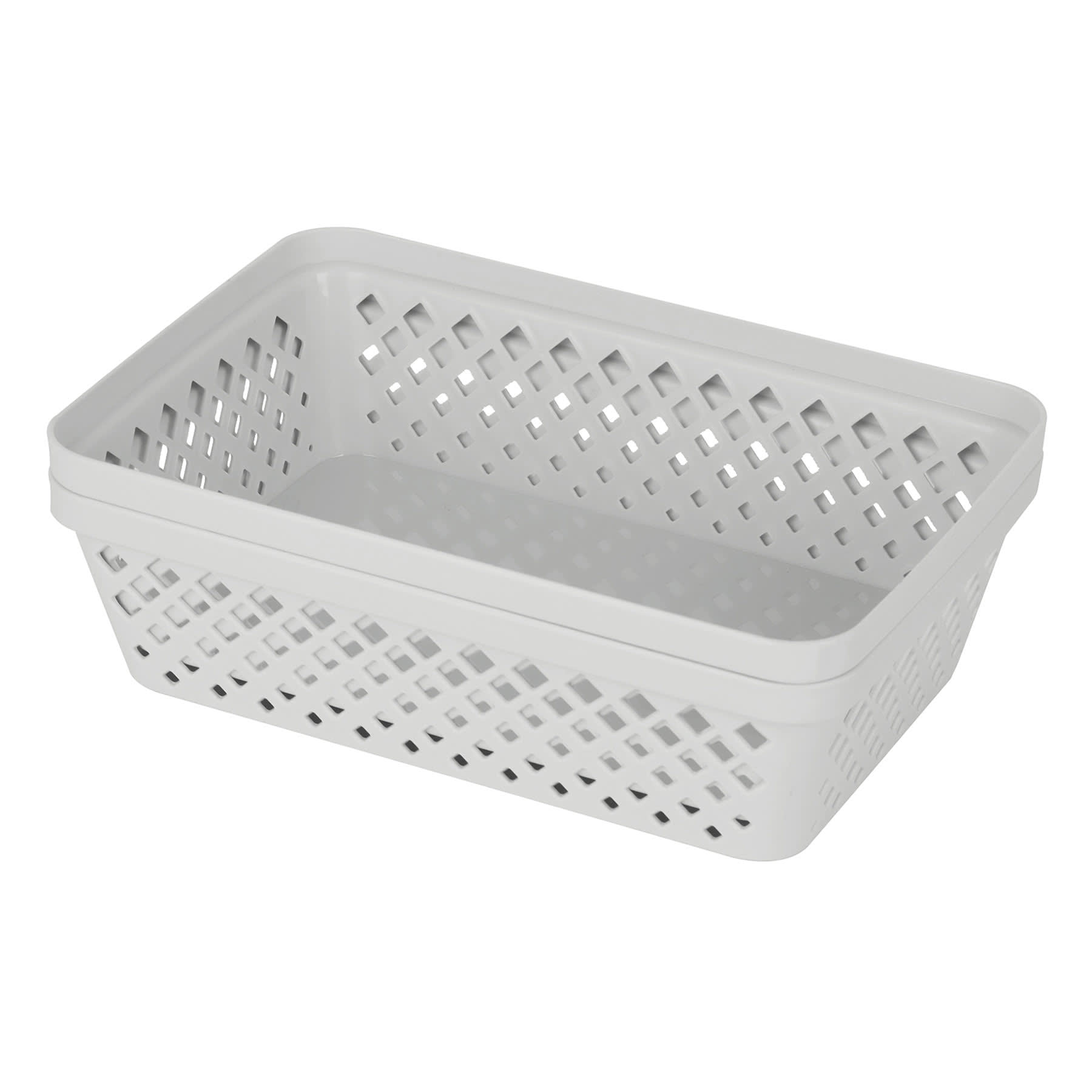 2-Pack Grey Brickor Storage Trays, Large