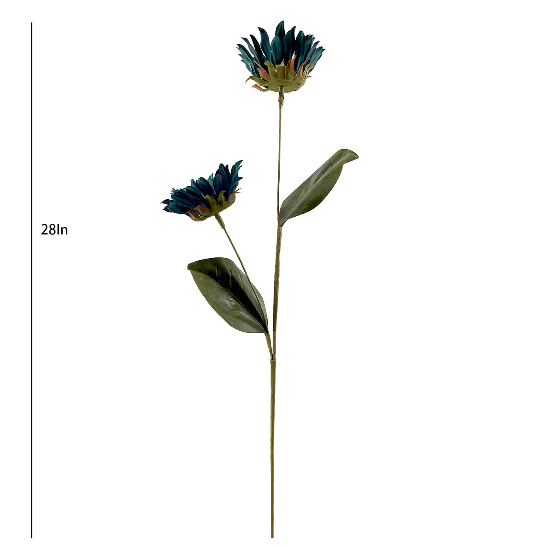 Blue Sunflower Stem, 28"