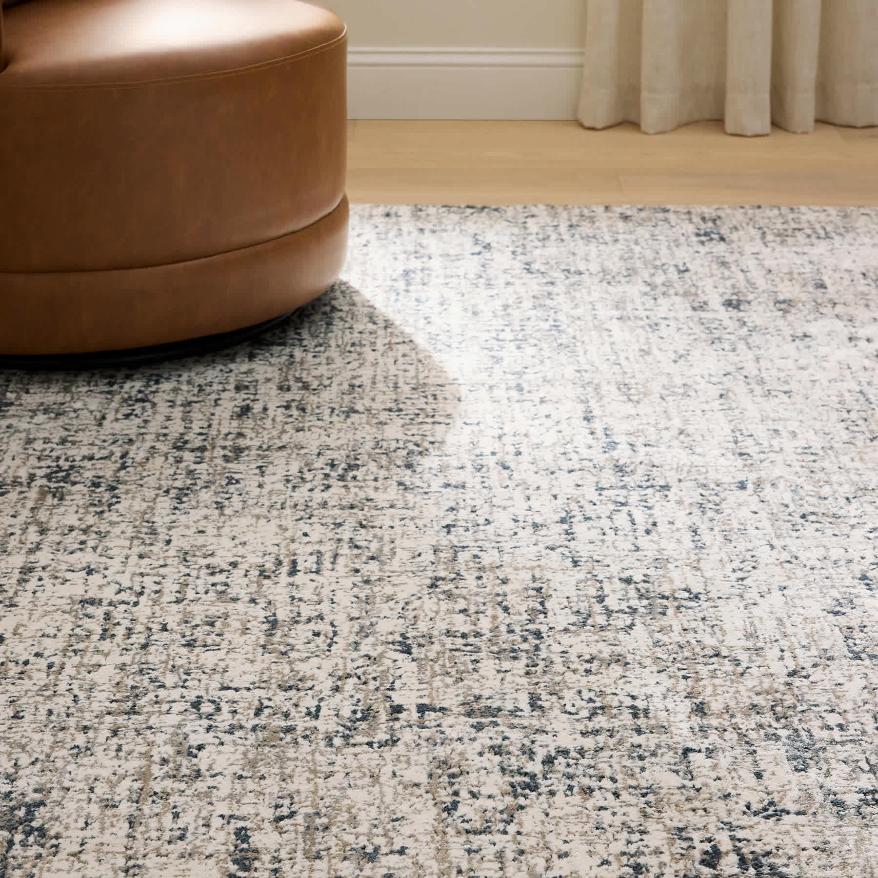 (A455) Crosby St. Clearwater Lenora Ivory Area Rug, 5x7