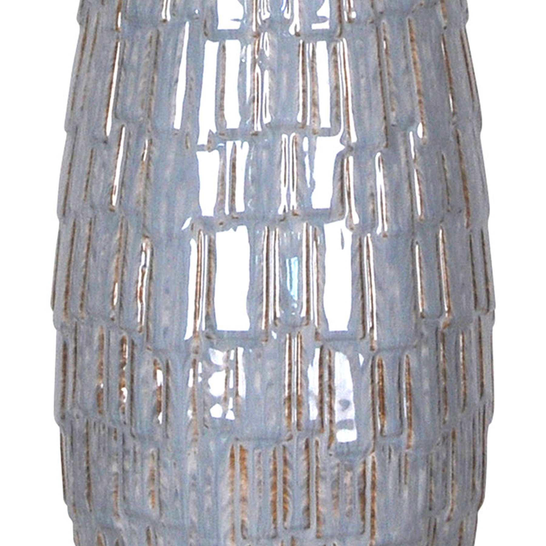 Honeybloom Blue Ceramic Tile Medium Table Lamp Base, 20"