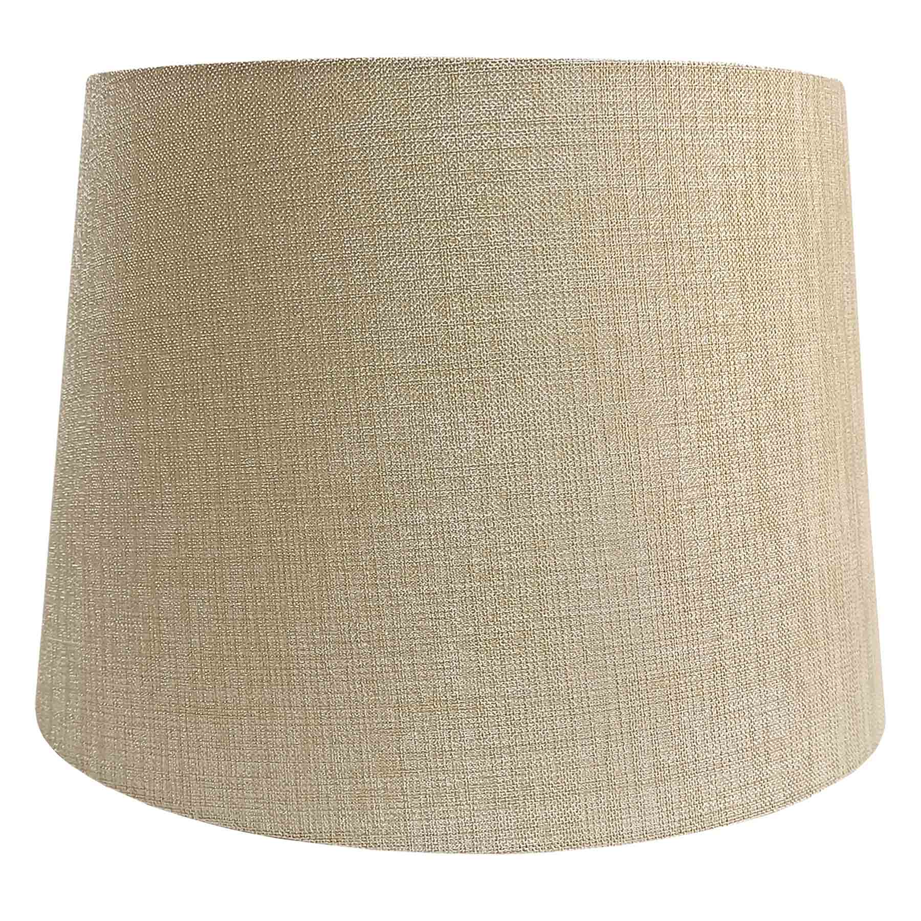 Tan Shimmer Tapered Drum Medium Table Lamp Shade, 12x14x10