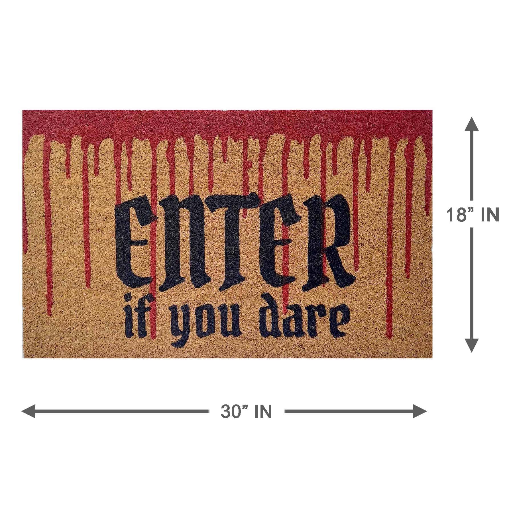 Midnight Shadows Enter if You Dare Coir Mat, 18x30