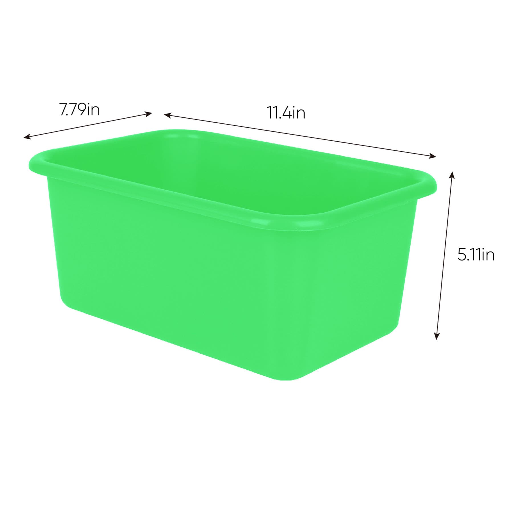 Kids Green Storage Bin, Small