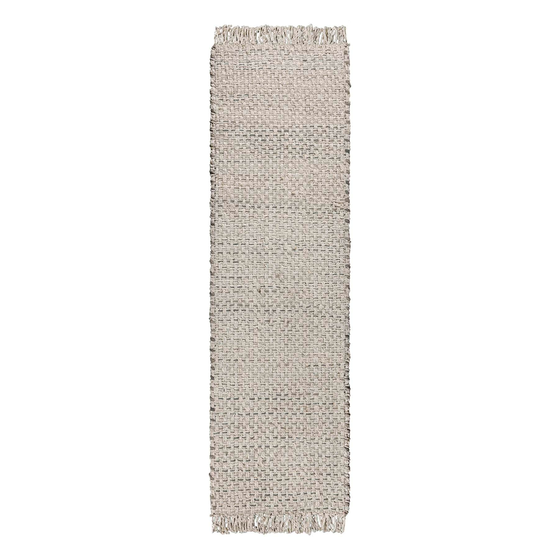 (B724) Ty Pennington Topher Neutral Flatweave Runner, 2x7