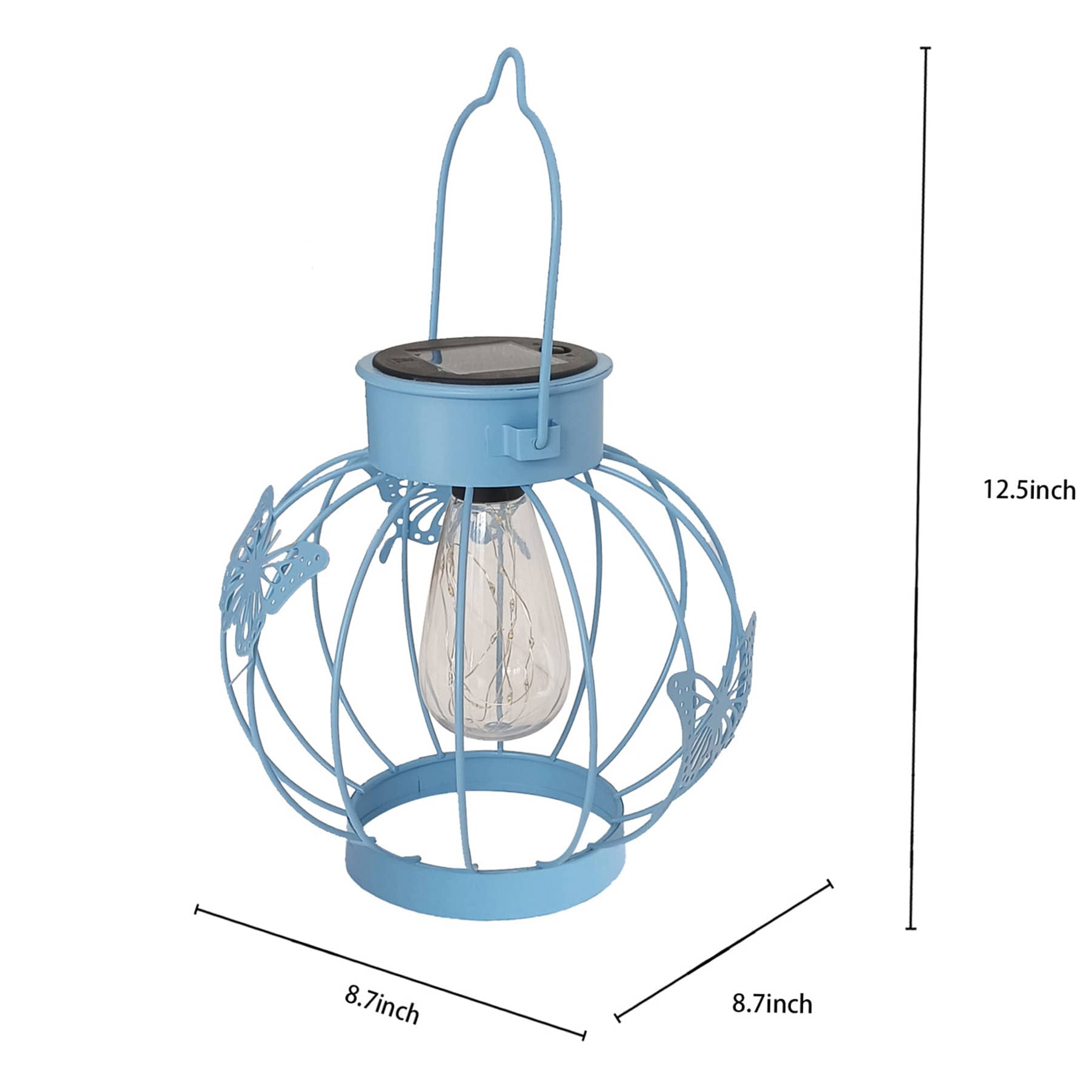 Sunny Club Blue Butterfly Outdoor Solar Lantern