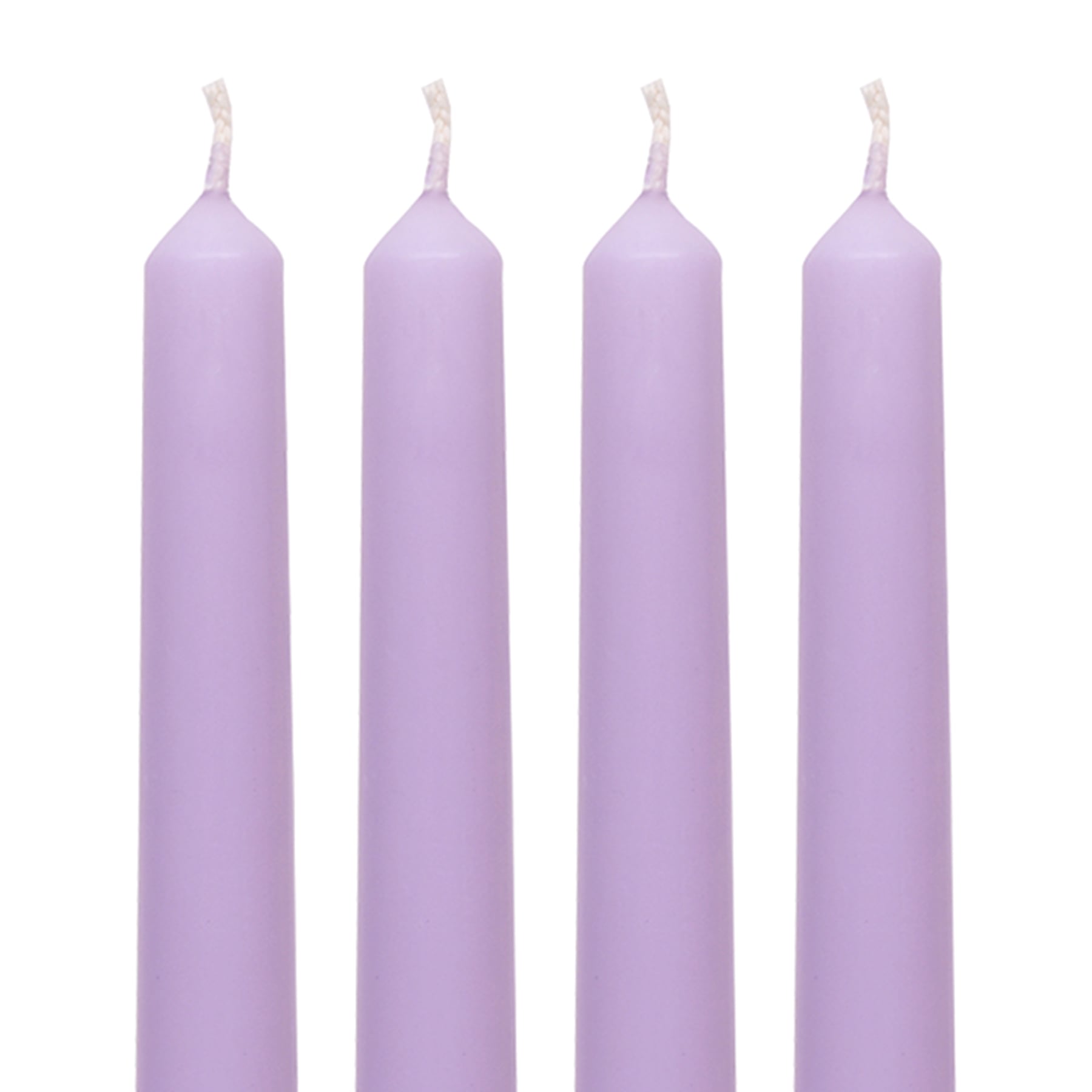 4-Pack Purple Unscented Overdip Taper Candles, 10"