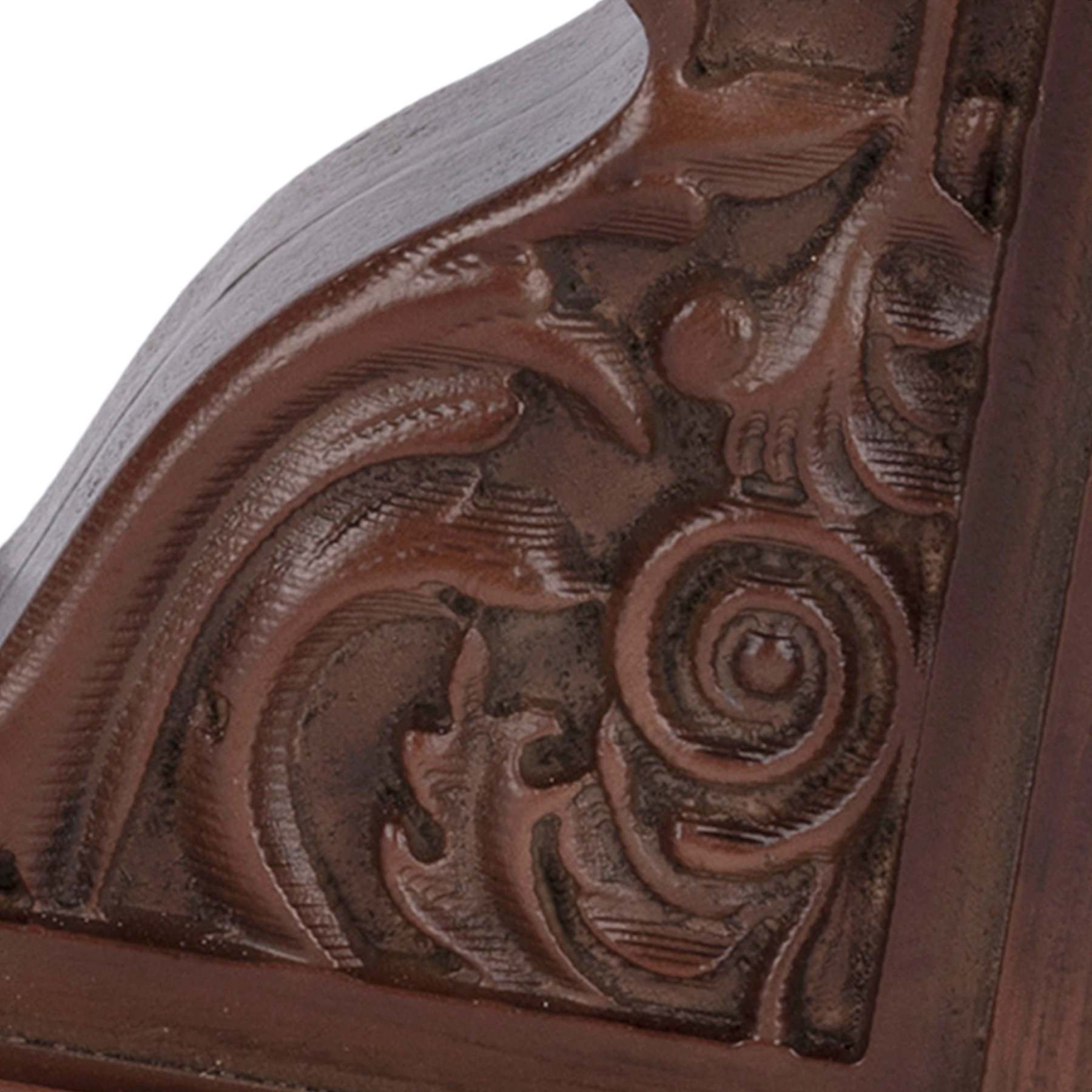 Found & Fable Wood Scroll Bookend, 6.9"