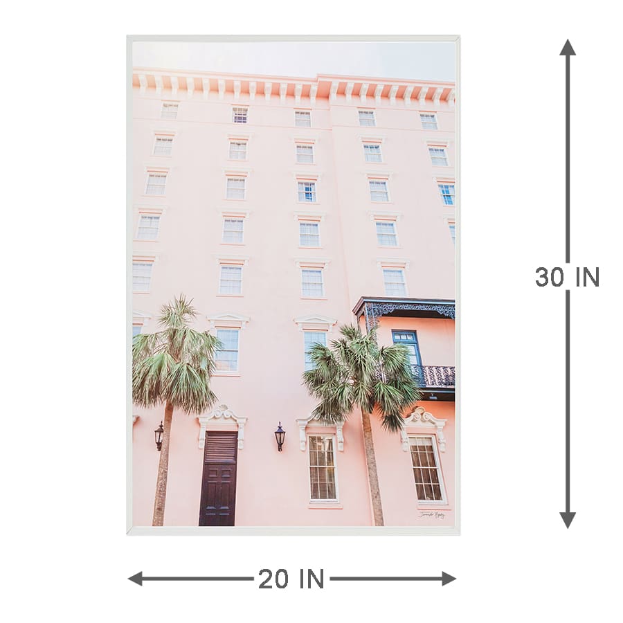Providence Framed Pink Hotel Canvas Wall Art, 20x30