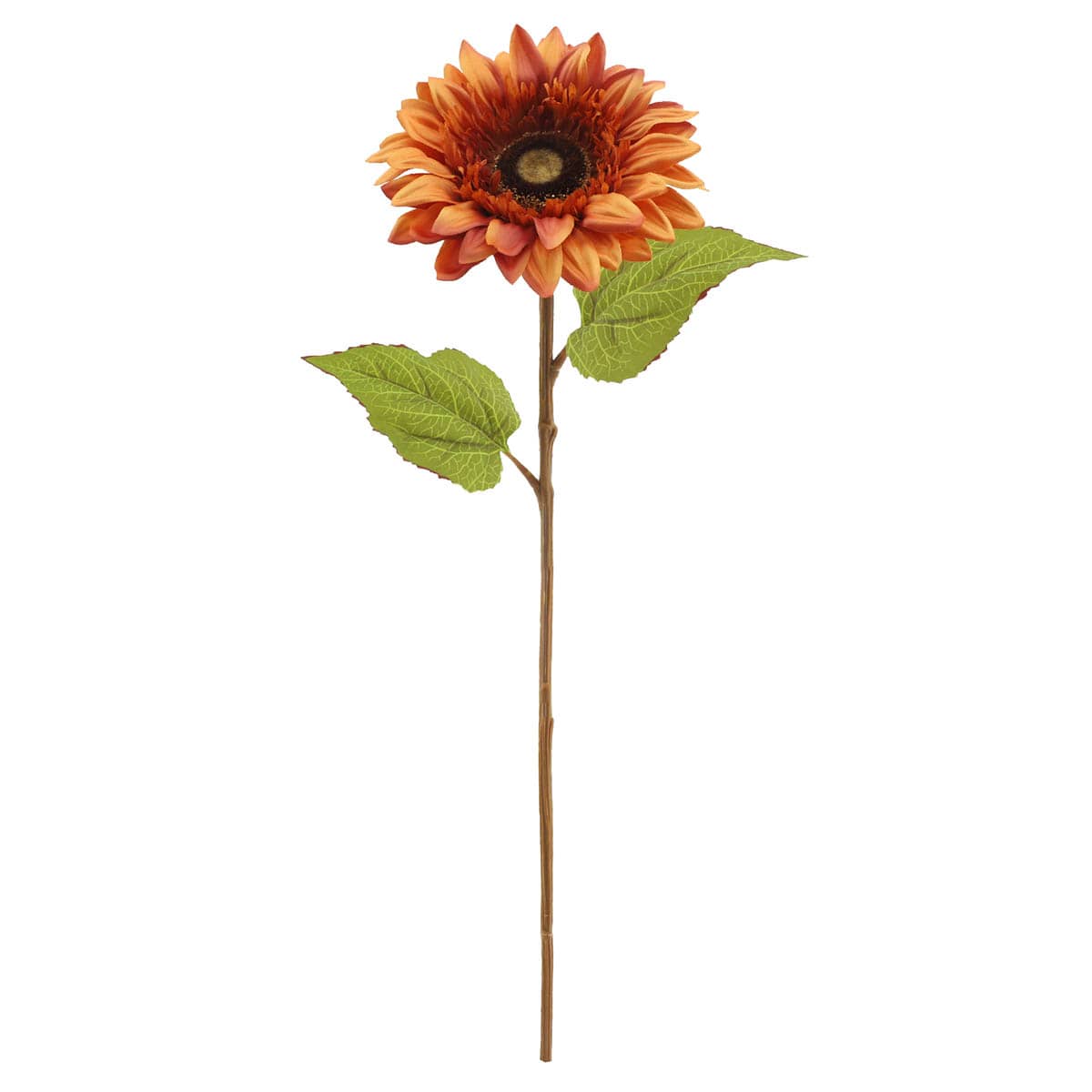 Orange Sunflower Floral Stem, 28"
