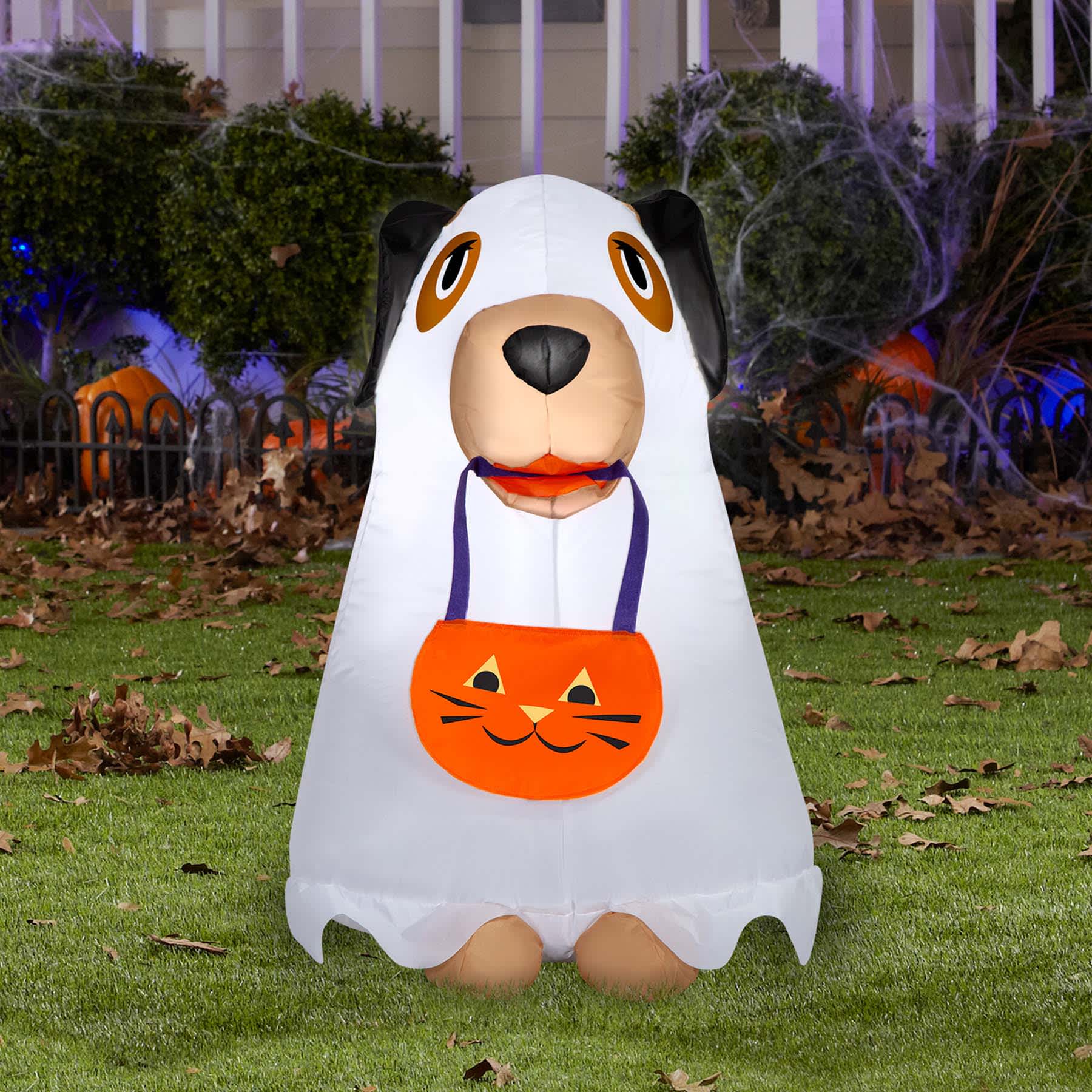 Ghost Dog Halloween Inflatable, 3'