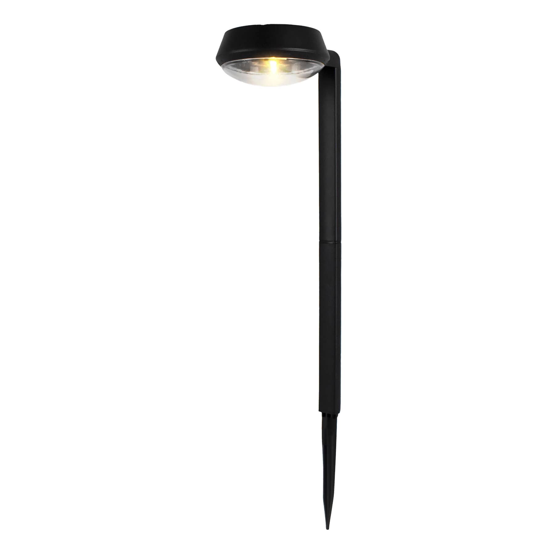 15-Lumen Solar Black Down Pathway Light