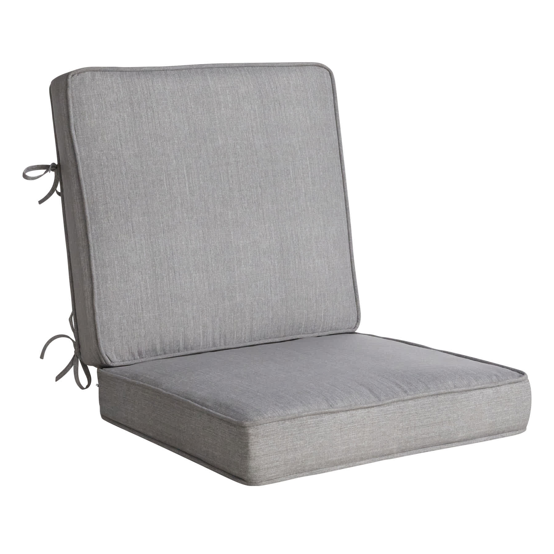 2-Piece Tahiti Silver Outdoor Deep Seat Cushion