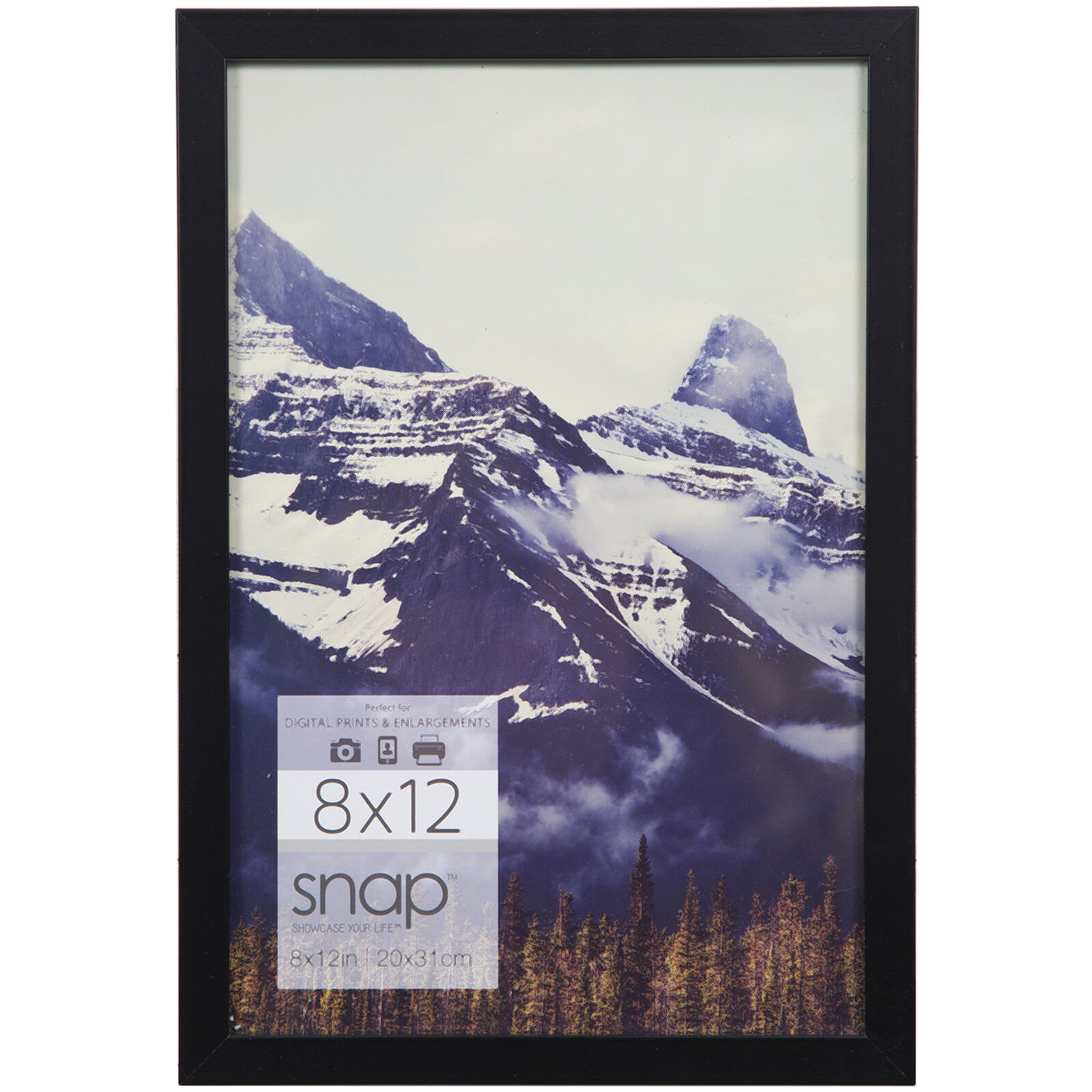 Black Linear Profile Photo Wall Frame, 8x12