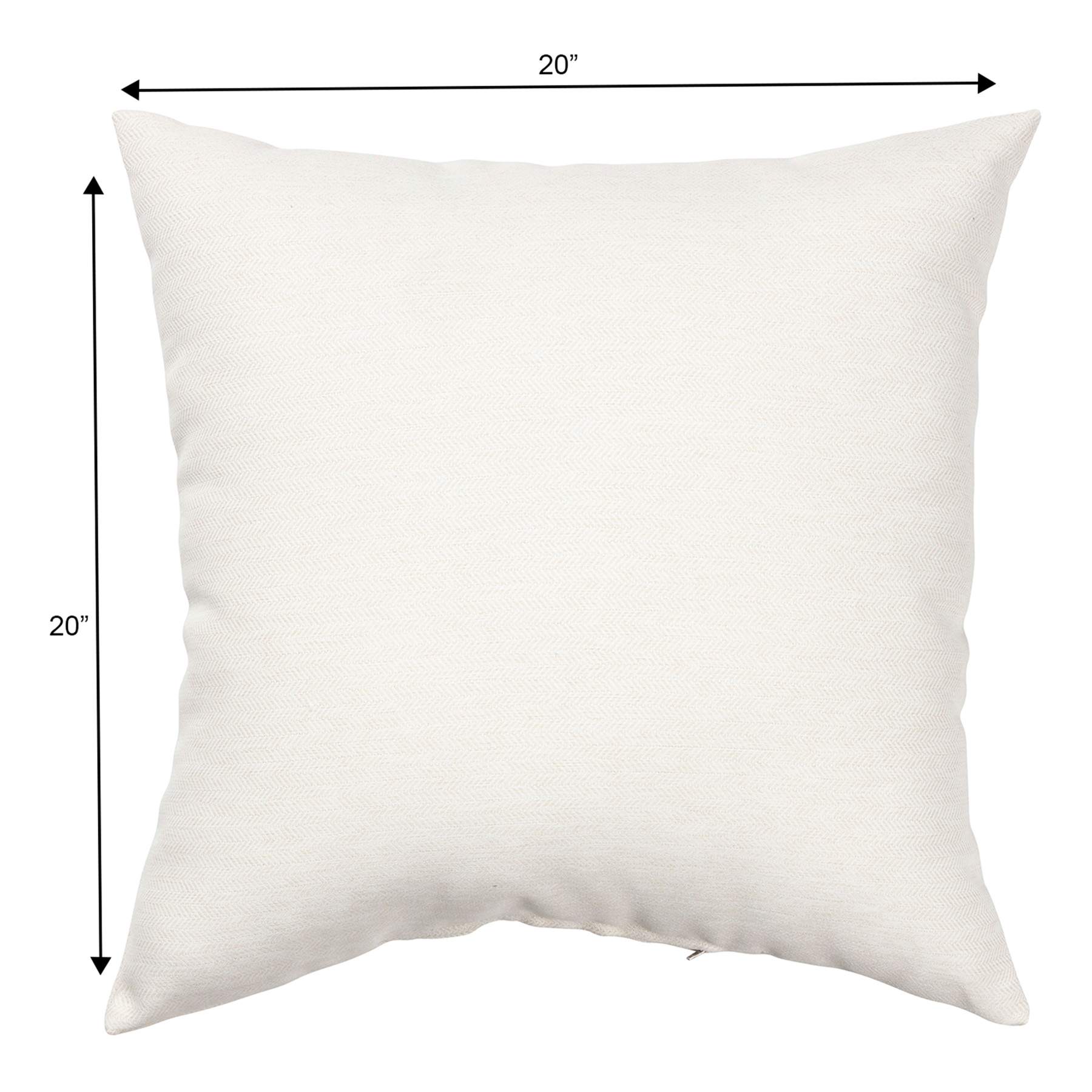 Tristan Heather White Premium Oversized Square Outdoor Throw Pillow, 20"