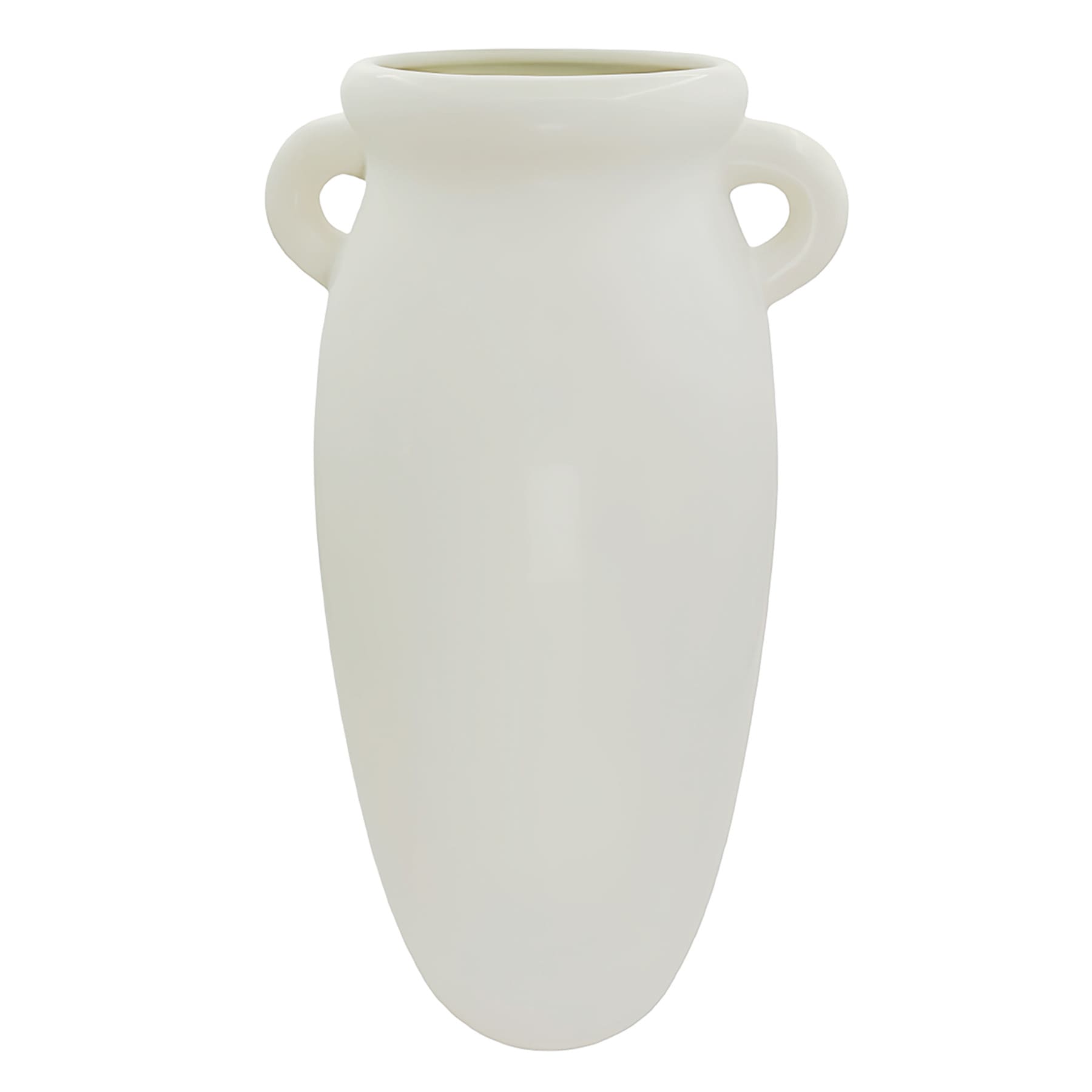 White Ceramic Vase, 18"