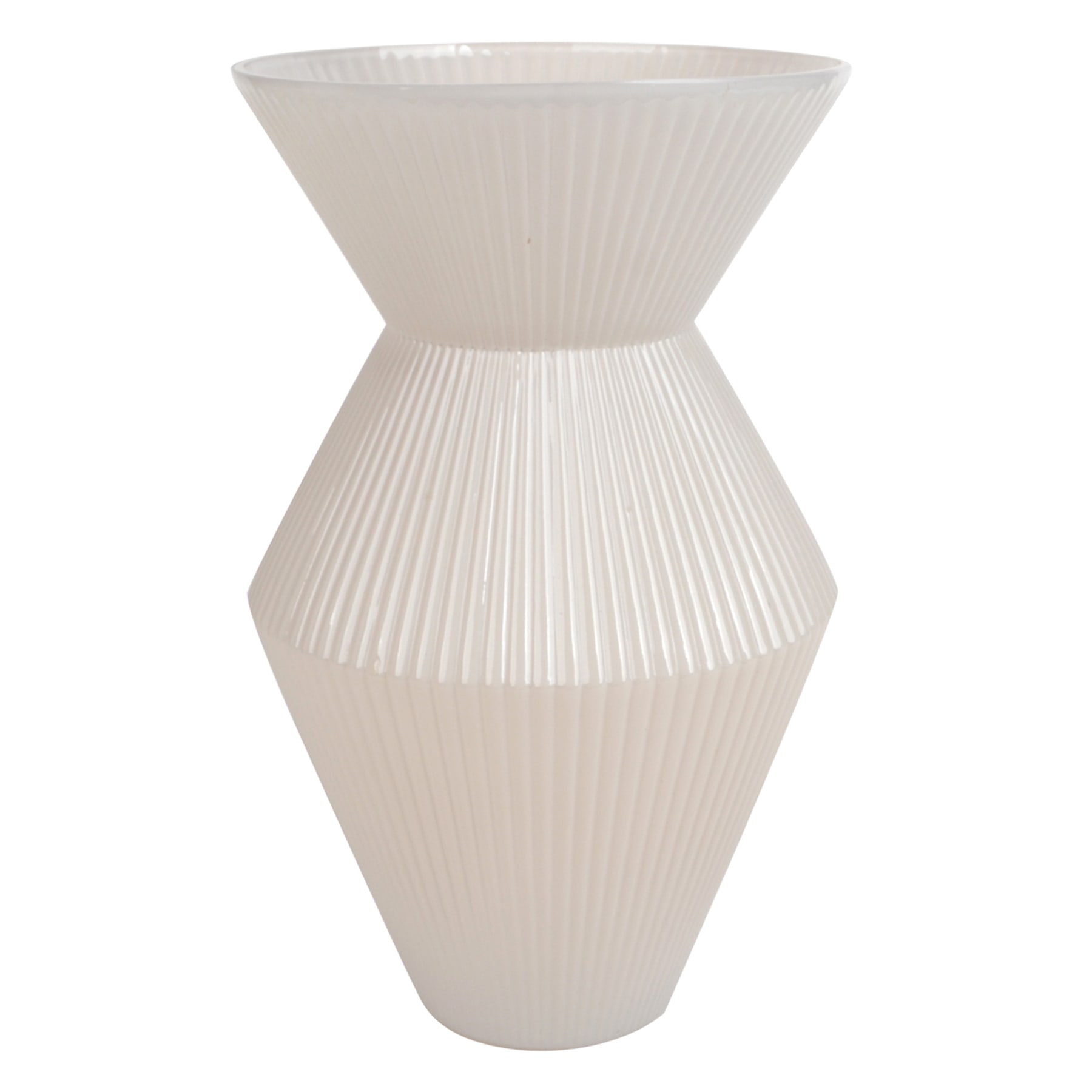 Crosby St. Ivory Glass Vase, 12"