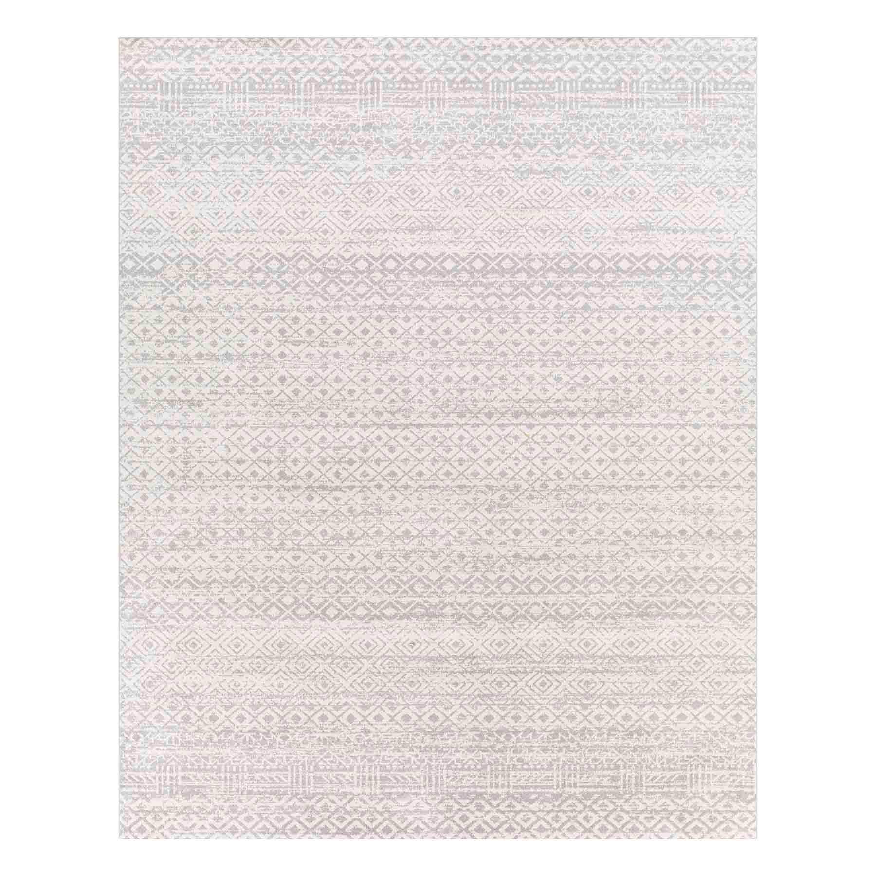 (D556) Lavadora Grey Global Design Washable Area Rug, 8x10