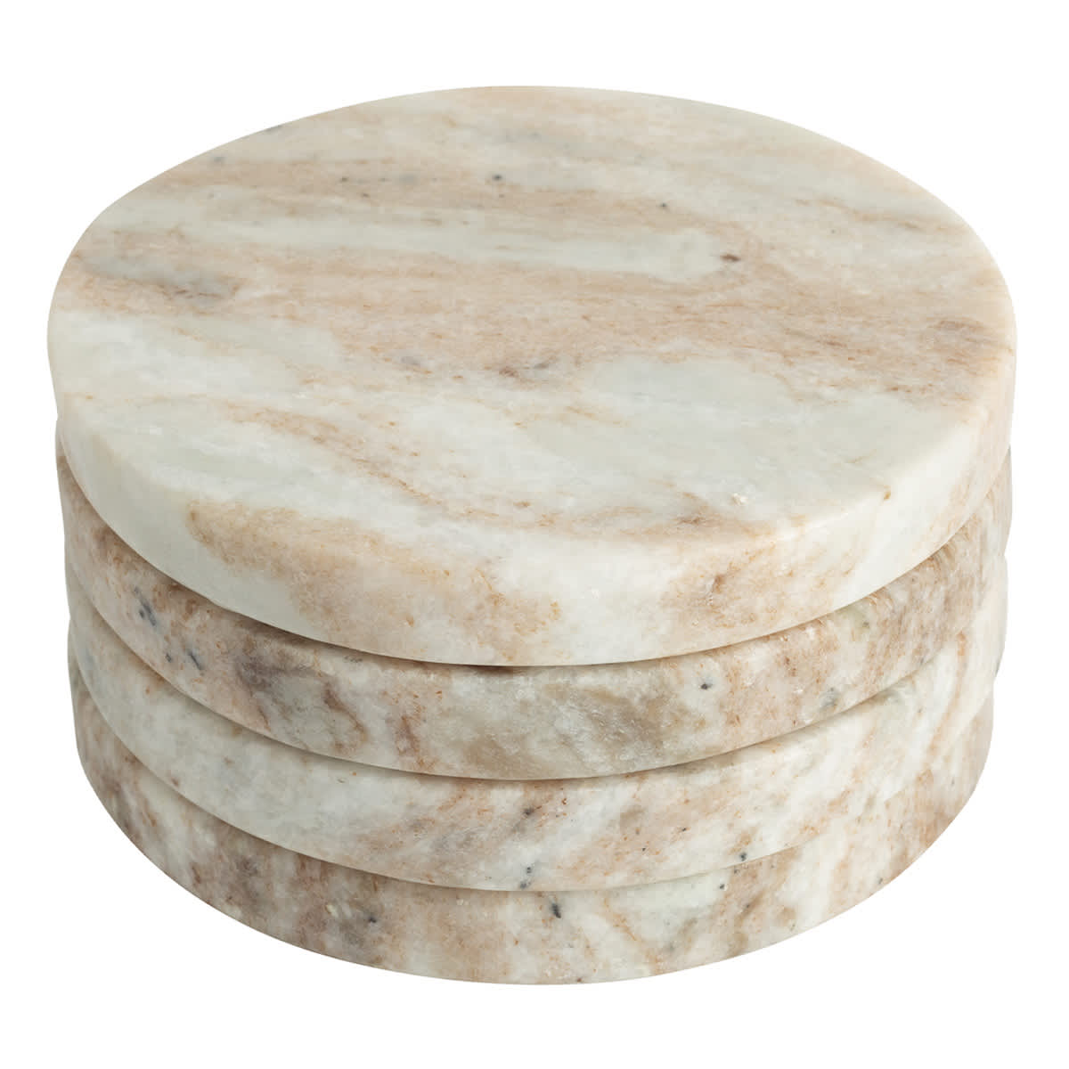 Set of 4 Desert Round Marble Coasters