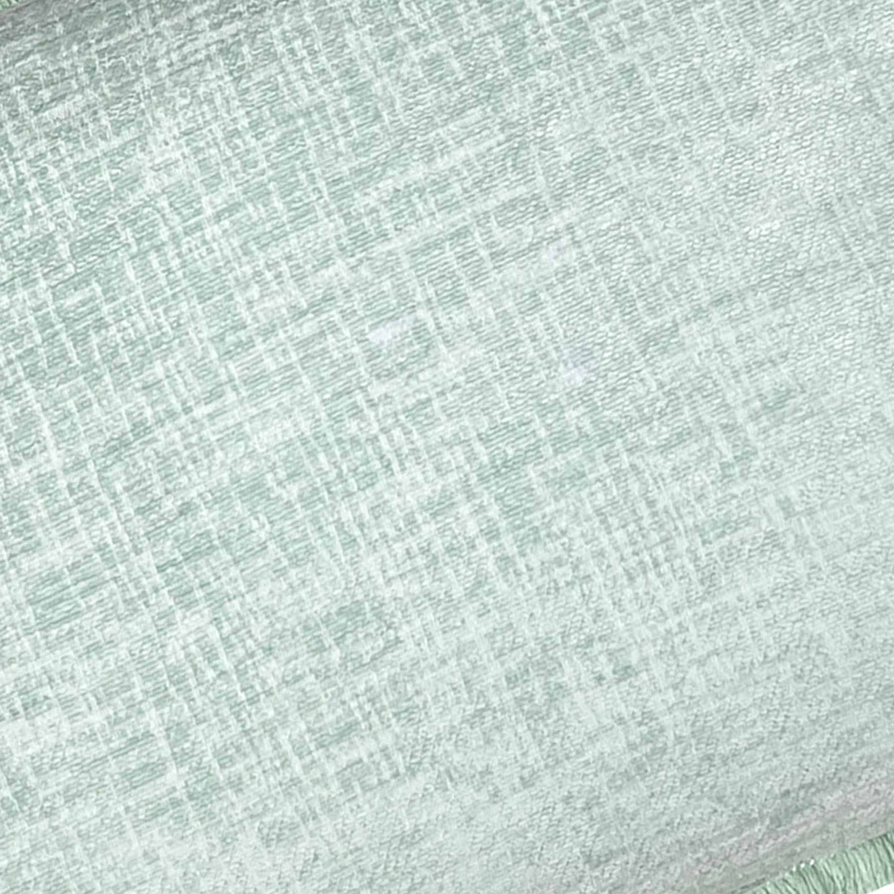 Providence Green Chenille Throw Pillow with Fringe, 14x20