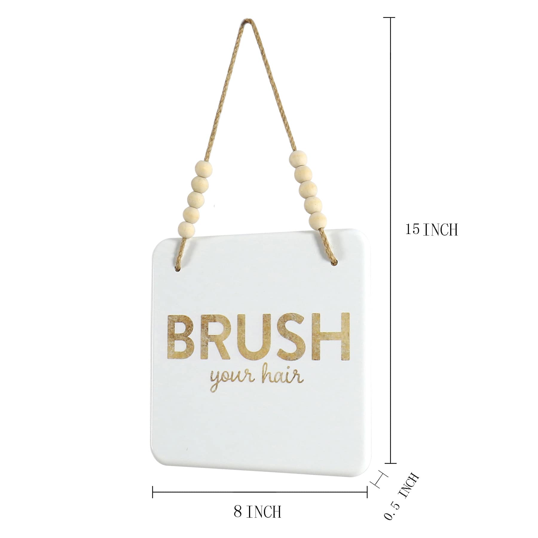 Metal Brush Wall Art, 8"
