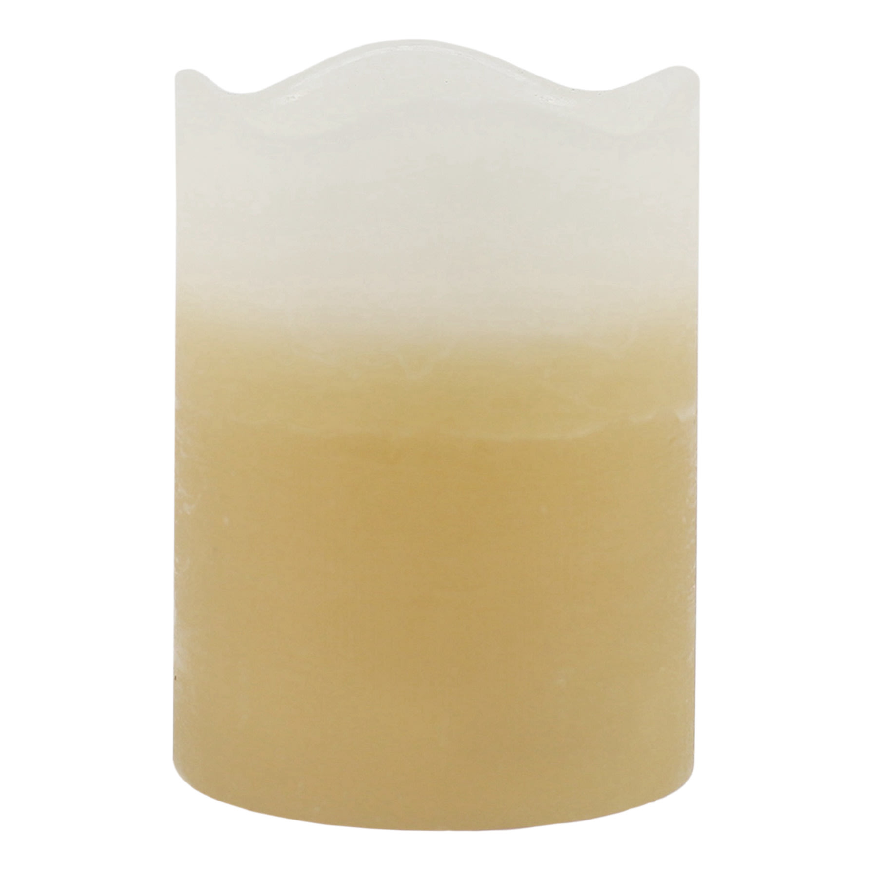 Honeybloom Brown Ombre Wax LED Pillar Candle with 6 Hour Timer, 3x4