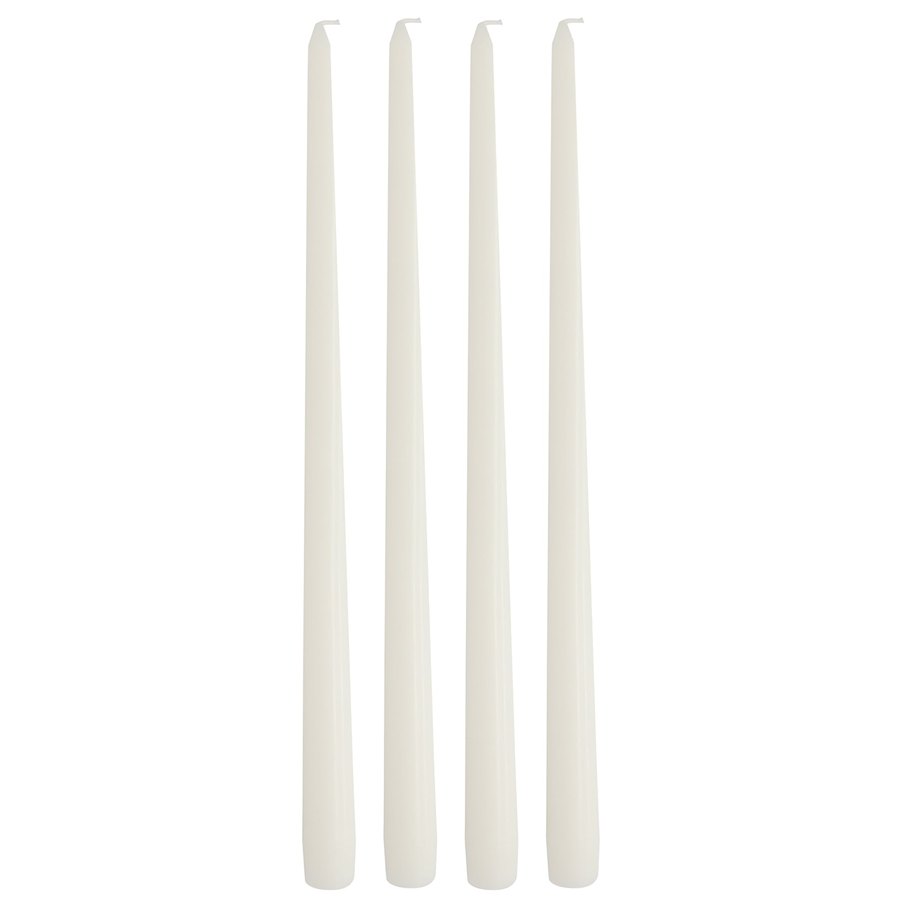 Willow Crossley 6-Pack White Unscented Taper Candles, 15"